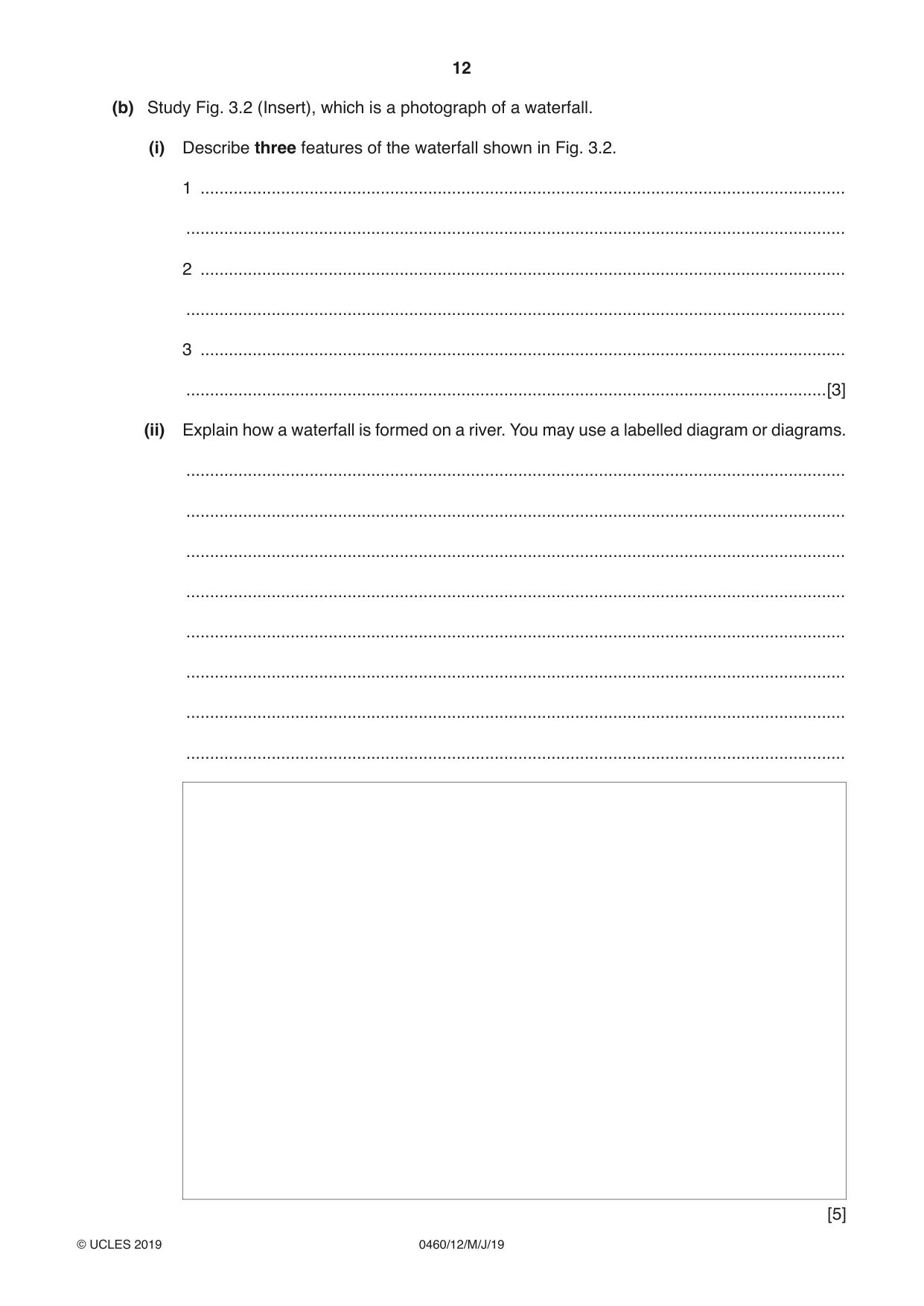 Cambridge IGCSE Geography 0460 2019 May/June Paper 1 · Variant 2 question paper, page 12 of 28