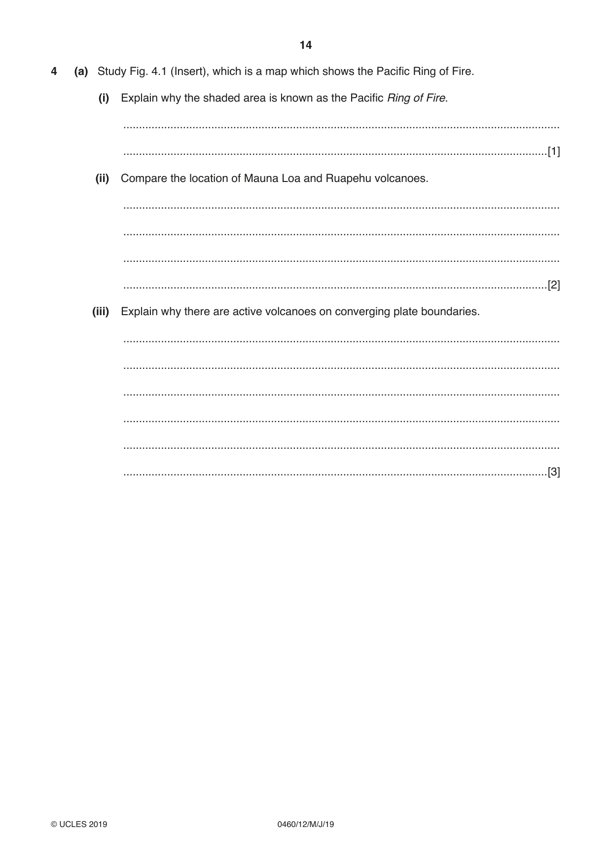 Cambridge IGCSE Geography 0460 2019 May/June Paper 1 · Variant 2 question paper, page 14 of 28
