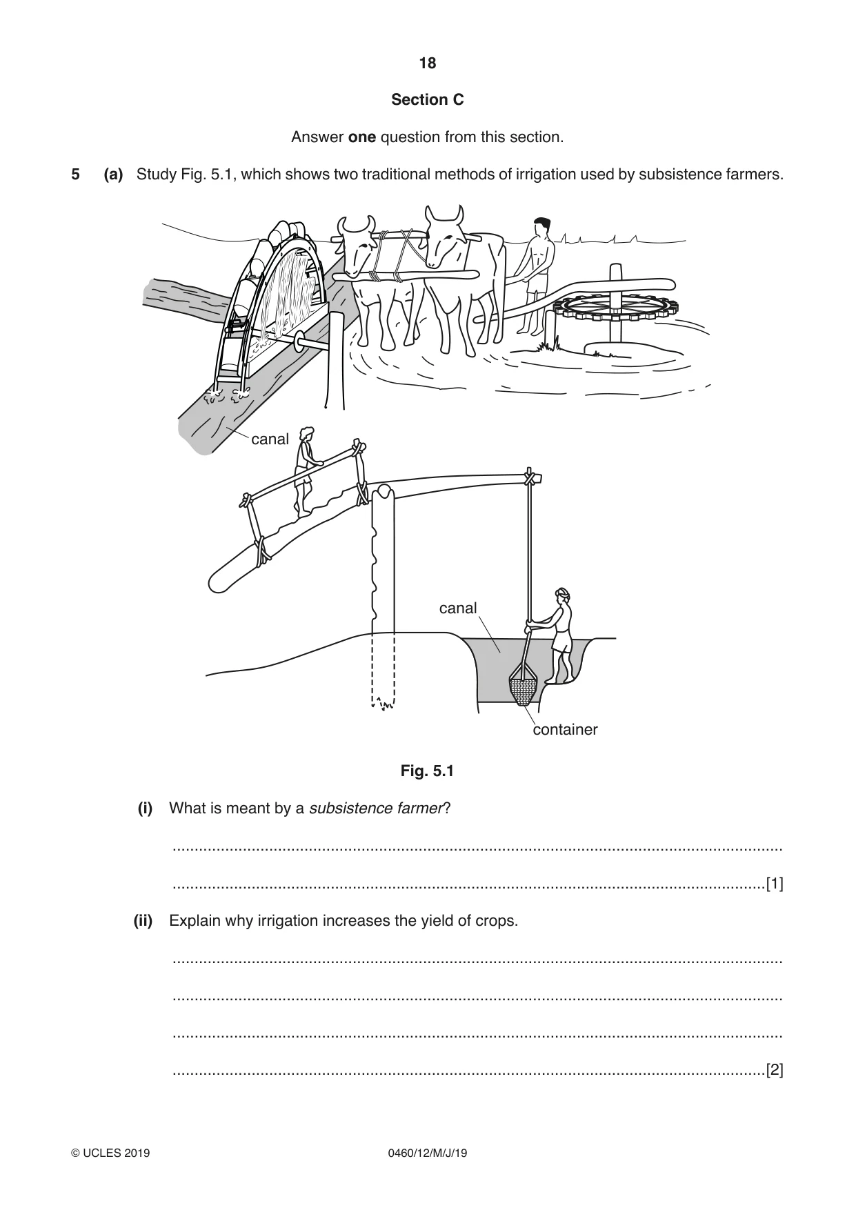 Cambridge IGCSE Geography 0460 2019 May/June Paper 1 · Variant 2 question paper, page 18 of 28
