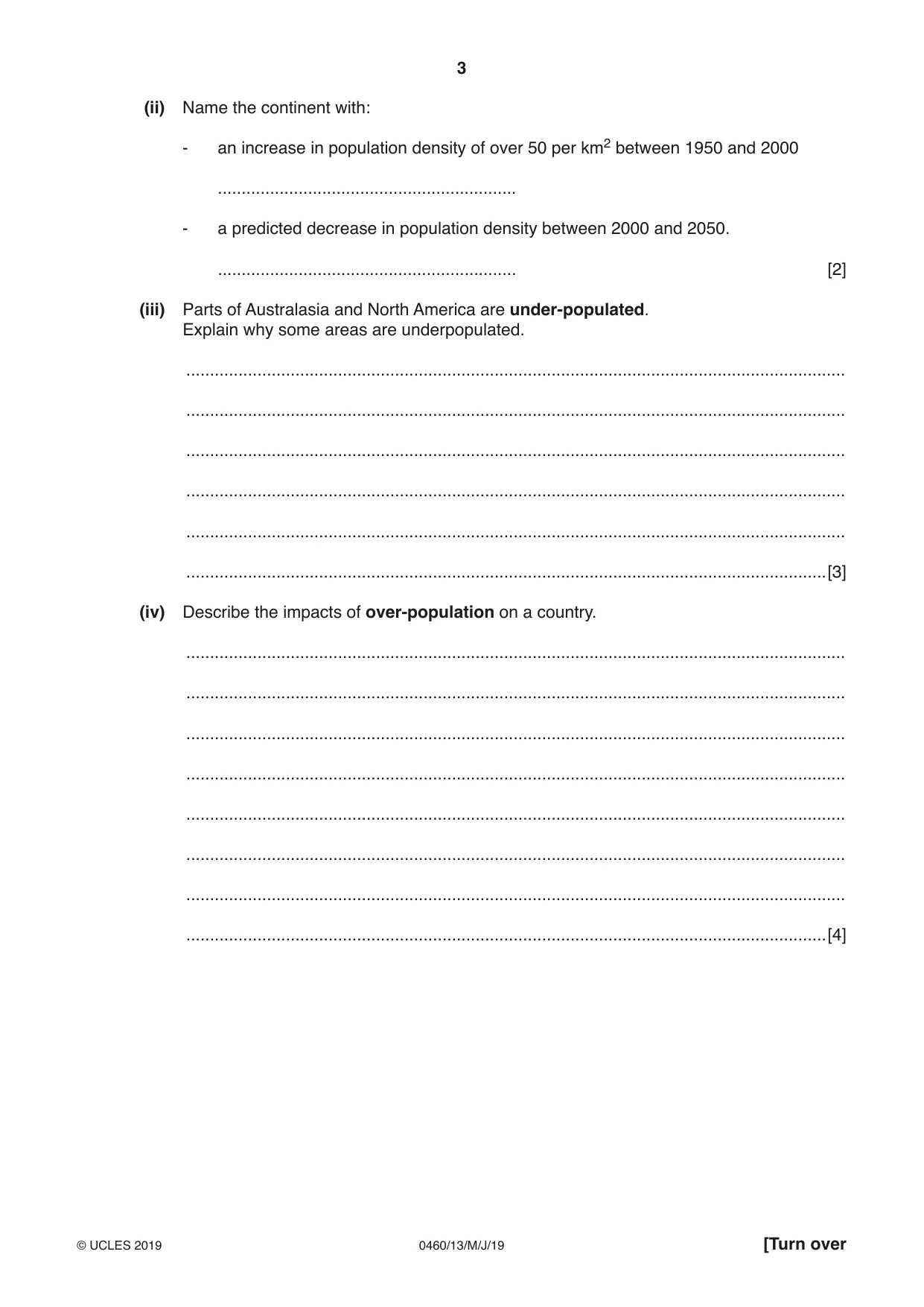 Cambridge IGCSE Geography 0460 2019 May/June Paper 1 · Variant 3 question paper, page 3 of 28