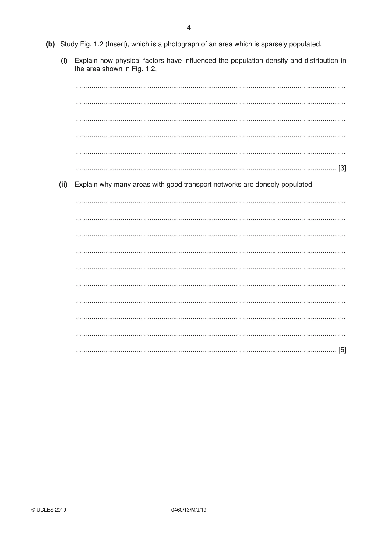 Cambridge IGCSE Geography 0460 2019 May/June Paper 1 · Variant 3 question paper, page 4 of 28