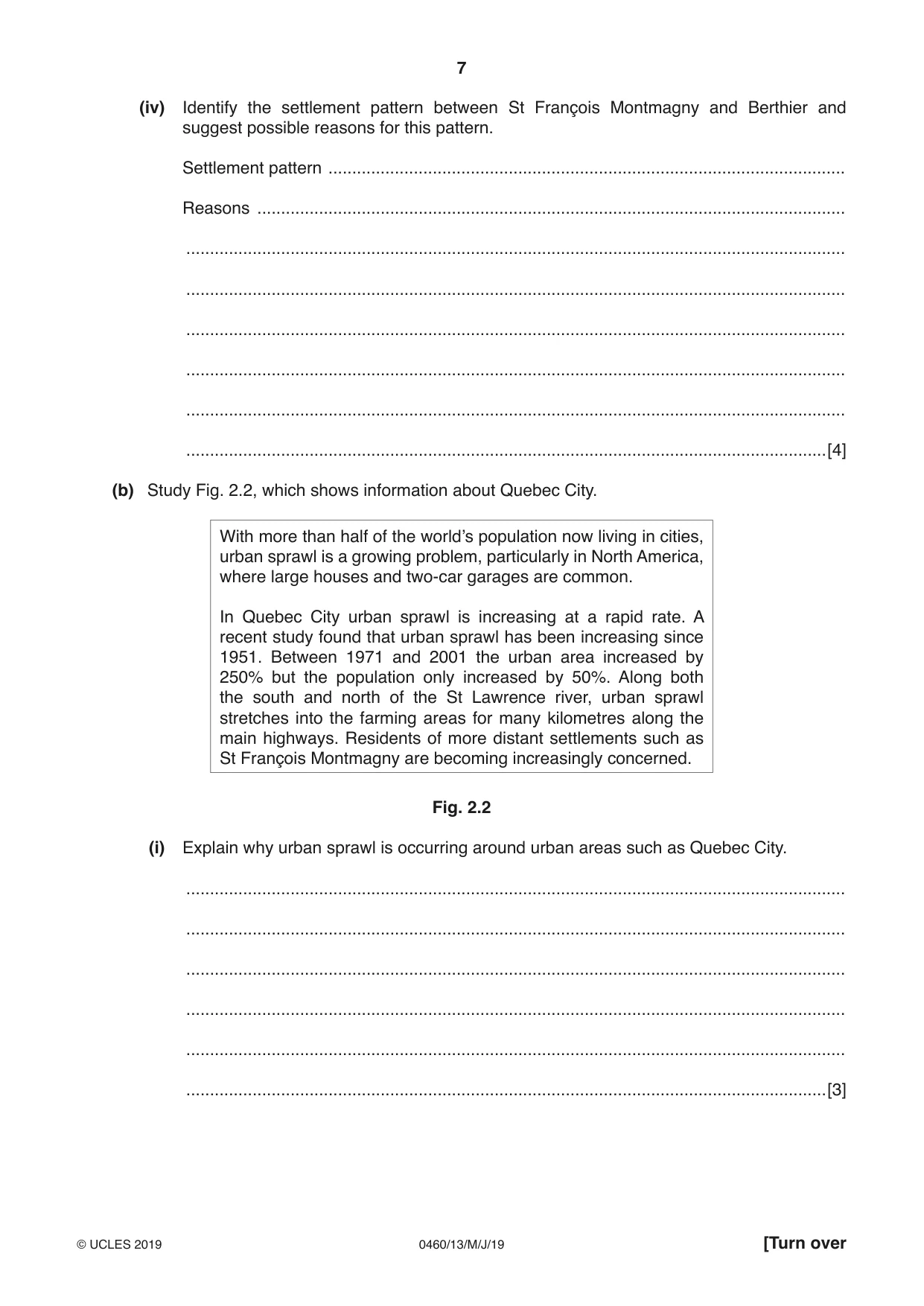 Cambridge IGCSE Geography 0460 2019 May/June Paper 1 · Variant 3 question paper, page 7 of 28