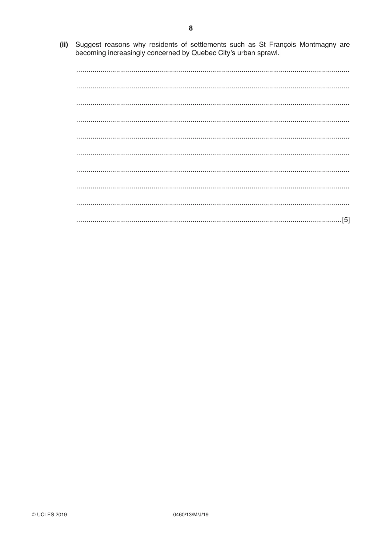 Cambridge IGCSE Geography 0460 2019 May/June Paper 1 · Variant 3 question paper, page 8 of 28