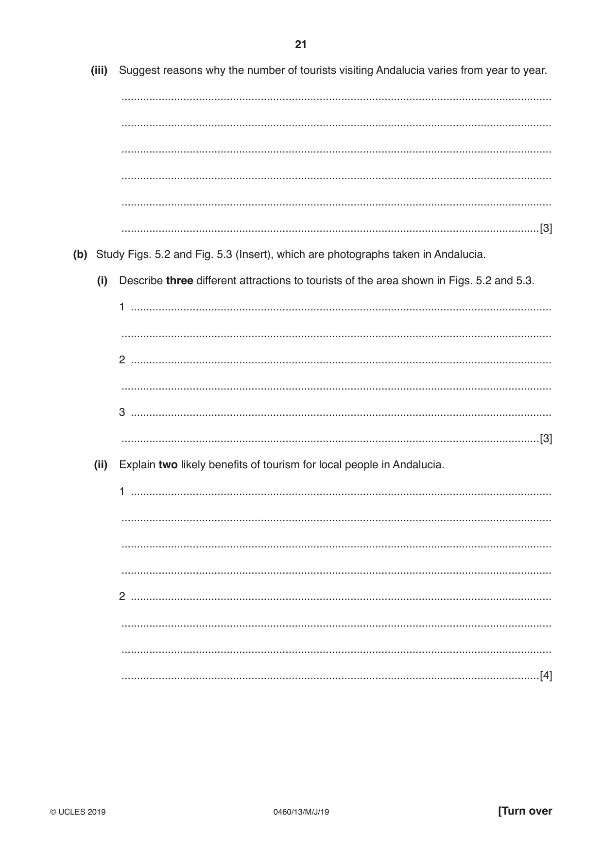 Cambridge IGCSE Geography 0460 2019 May/June Paper 1 · Variant 3 question paper, page 21 of 28
