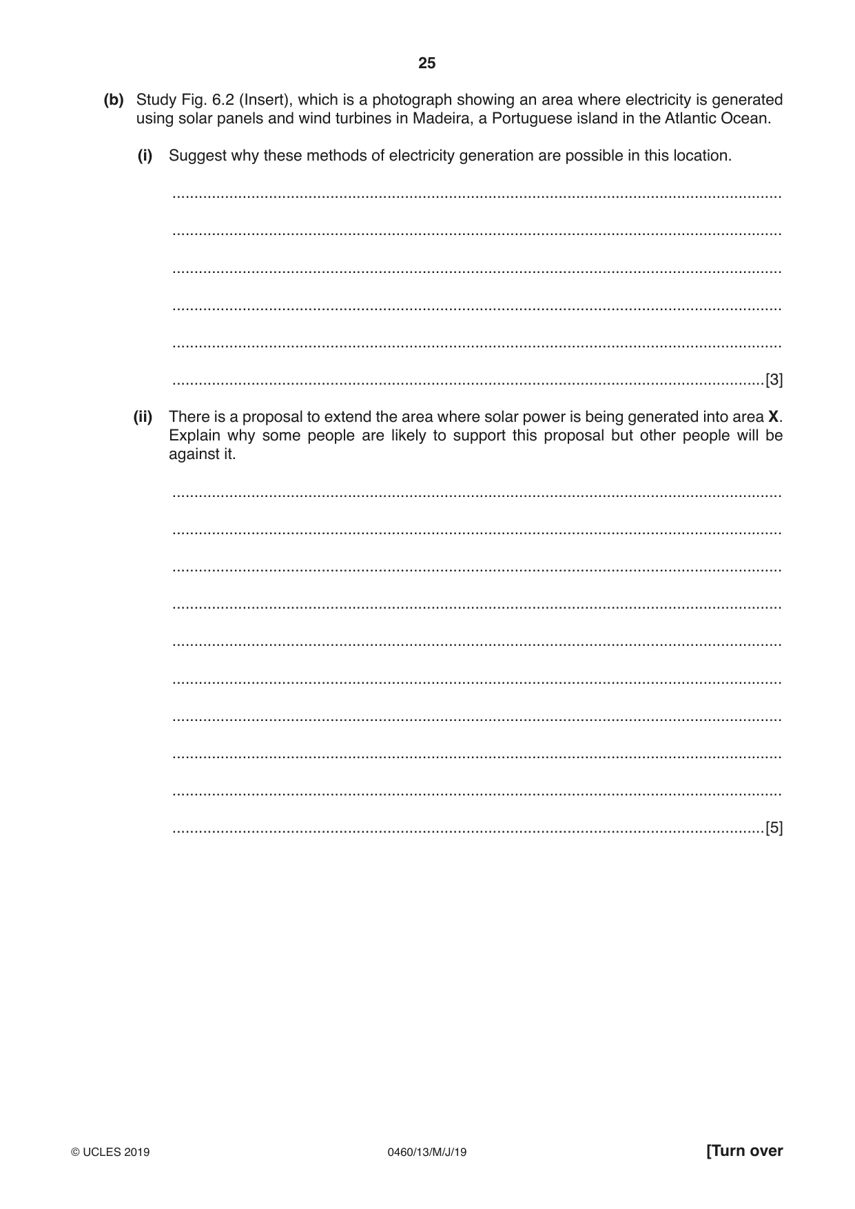 Cambridge IGCSE Geography 0460 2019 May/June Paper 1 · Variant 3 question paper, page 25 of 28
