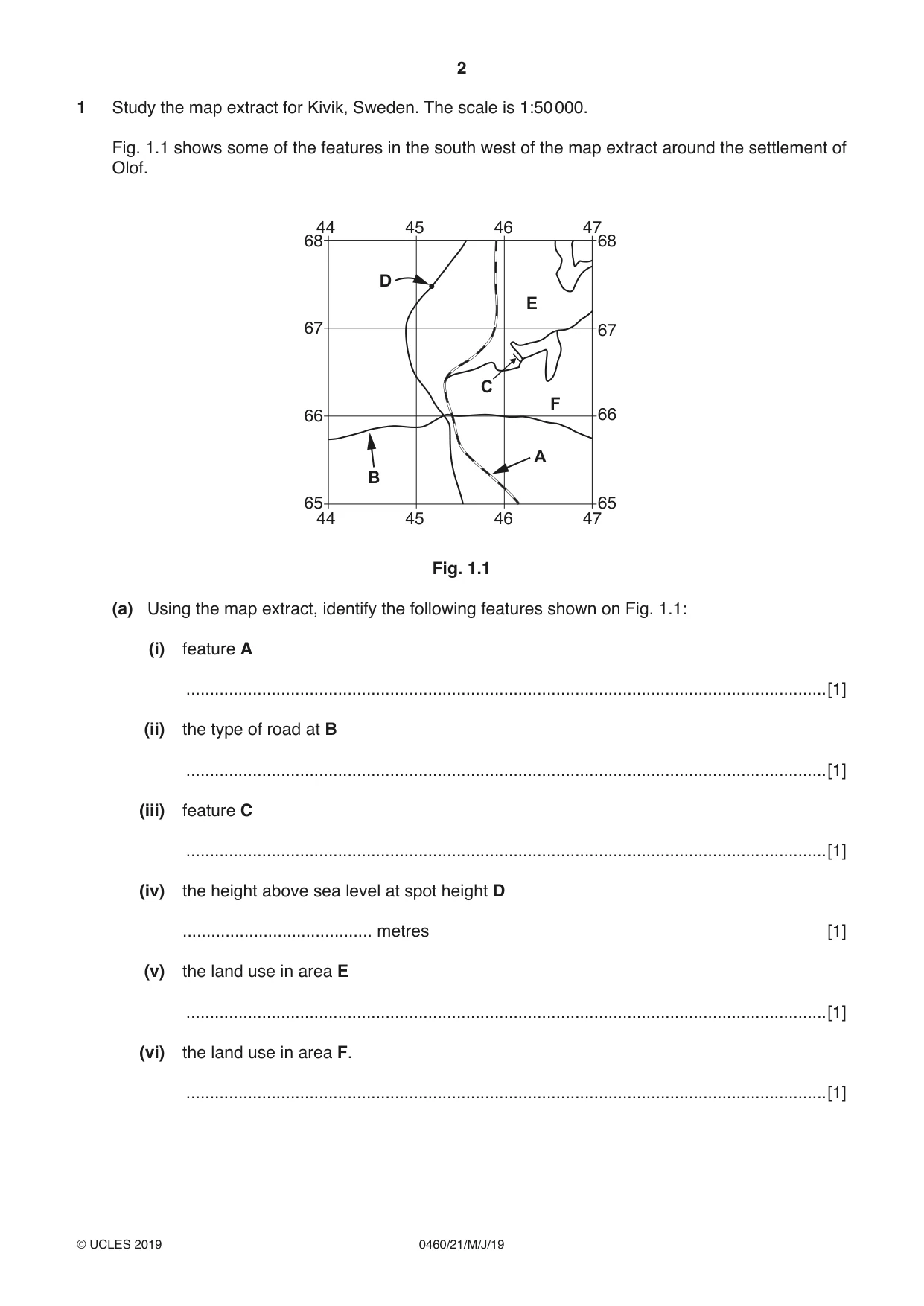 Cambridge IGCSE Geography 0460 2019 May/June Paper 2 · Variant 1 question paper, page 2 of 20