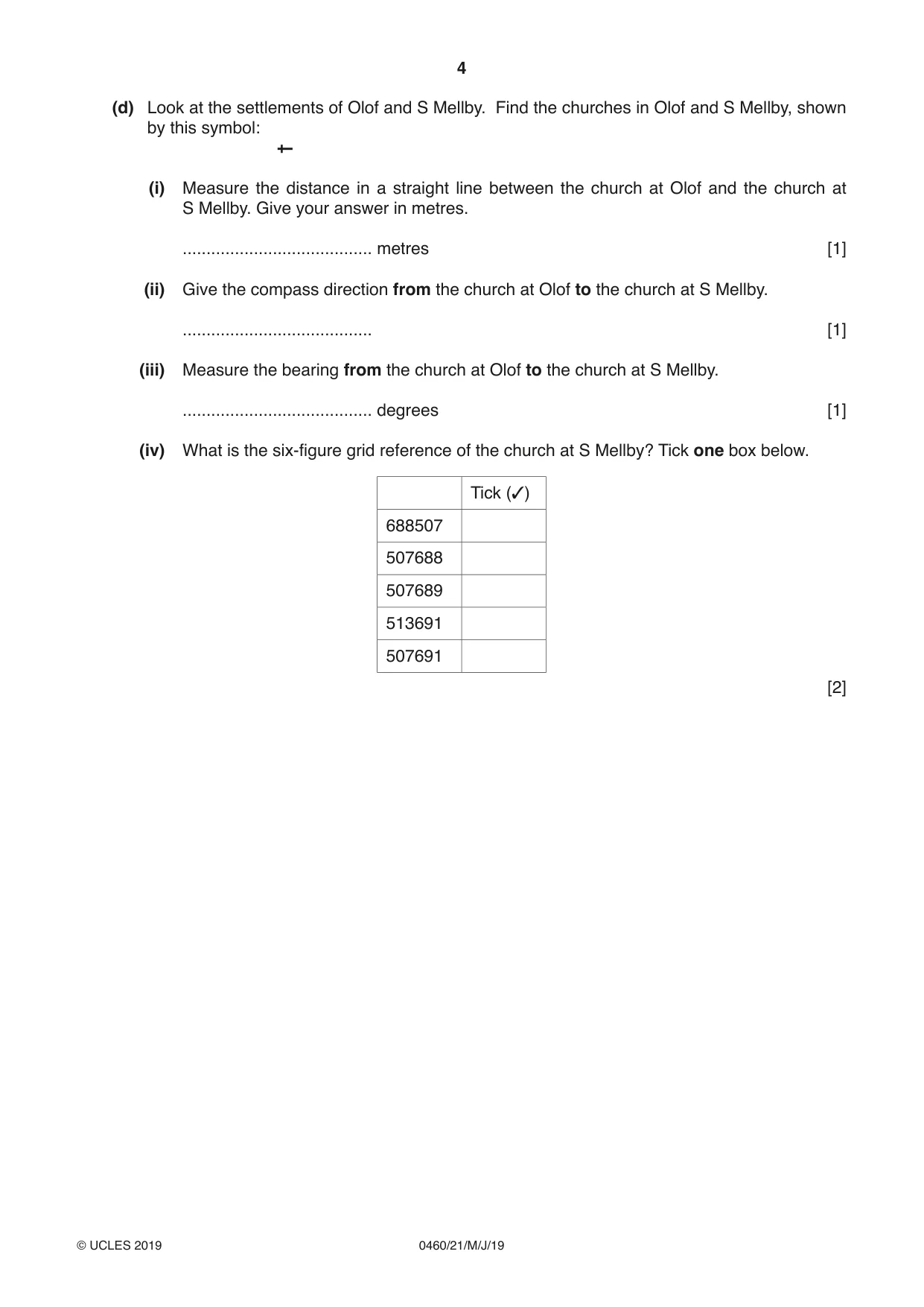 Cambridge IGCSE Geography 0460 2019 May/June Paper 2 · Variant 1 question paper, page 4 of 20