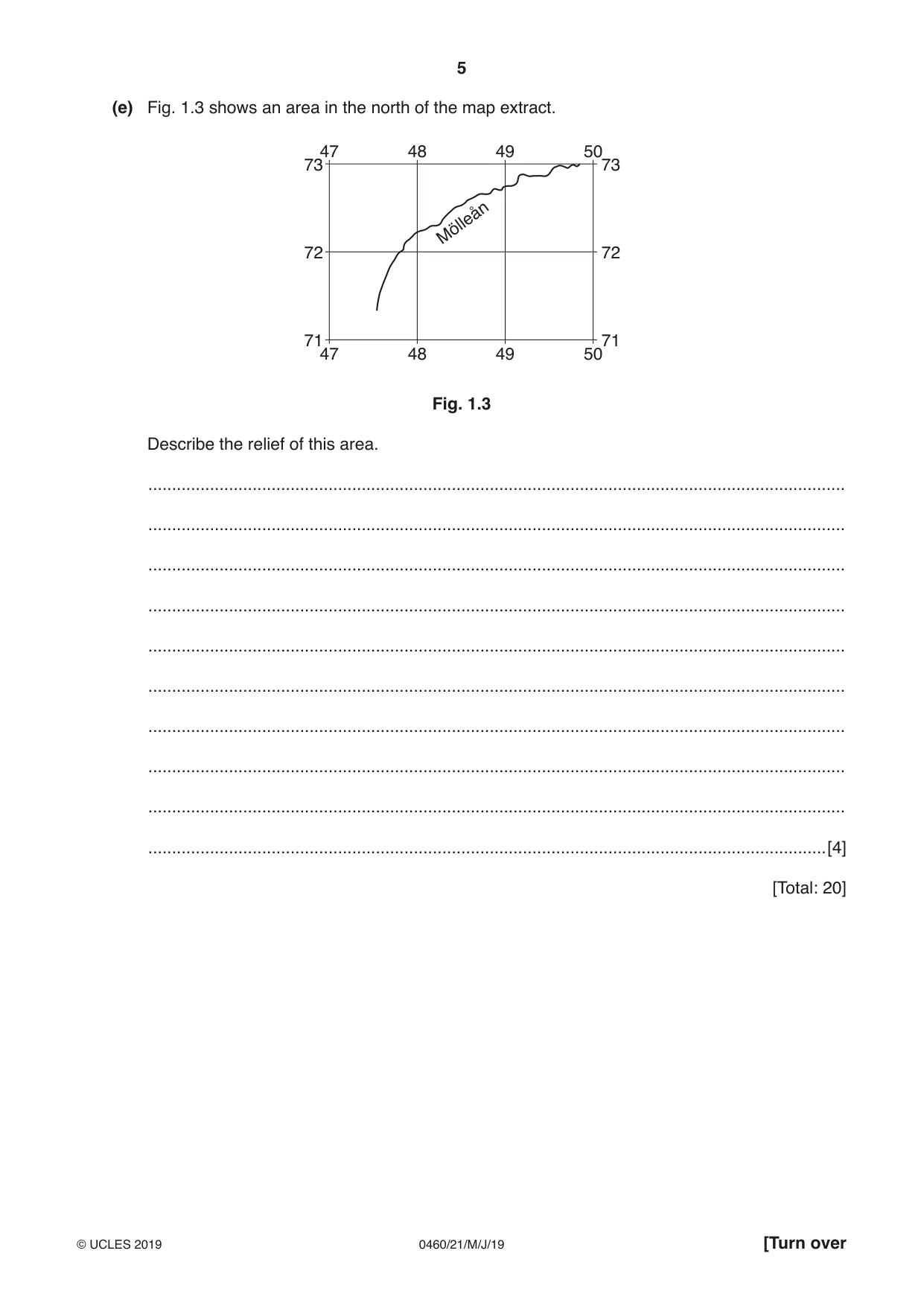 Cambridge IGCSE Geography 0460 2019 May/June Paper 2 · Variant 1 question paper, page 5 of 20