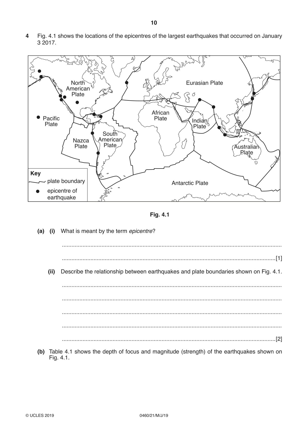 Cambridge IGCSE Geography 0460 2019 May/June Paper 2 · Variant 1 question paper, page 10 of 20