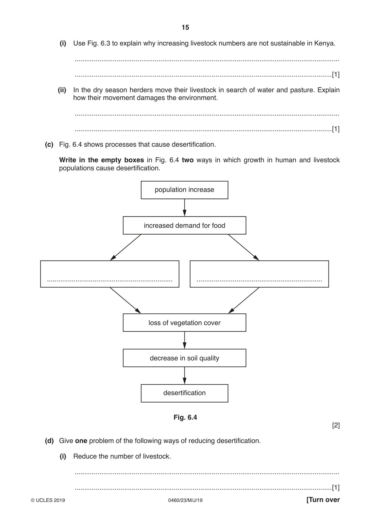 Cambridge IGCSE Geography 0460 2019 May/June Paper 2 · Variant 3 question paper, page 15 of 20