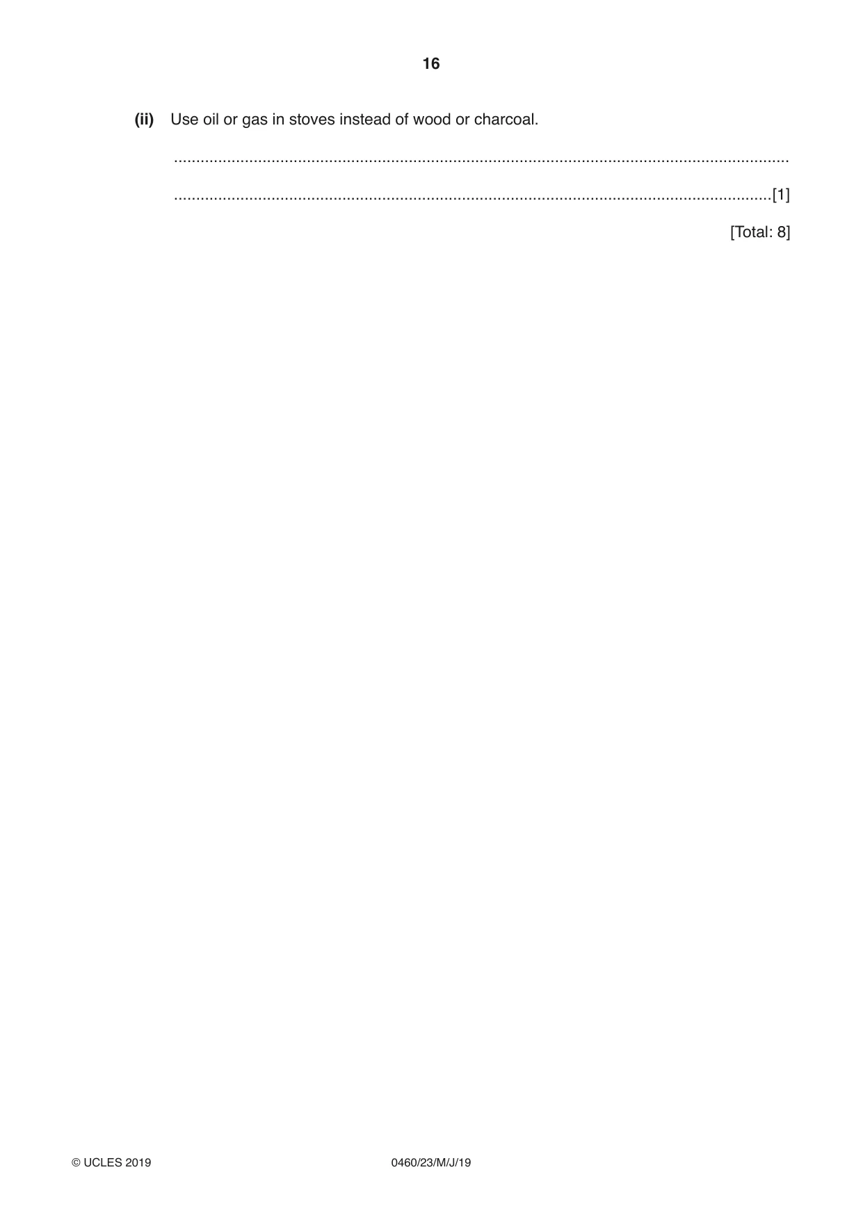 Cambridge IGCSE Geography 0460 2019 May/June Paper 2 · Variant 3 question paper, page 16 of 20