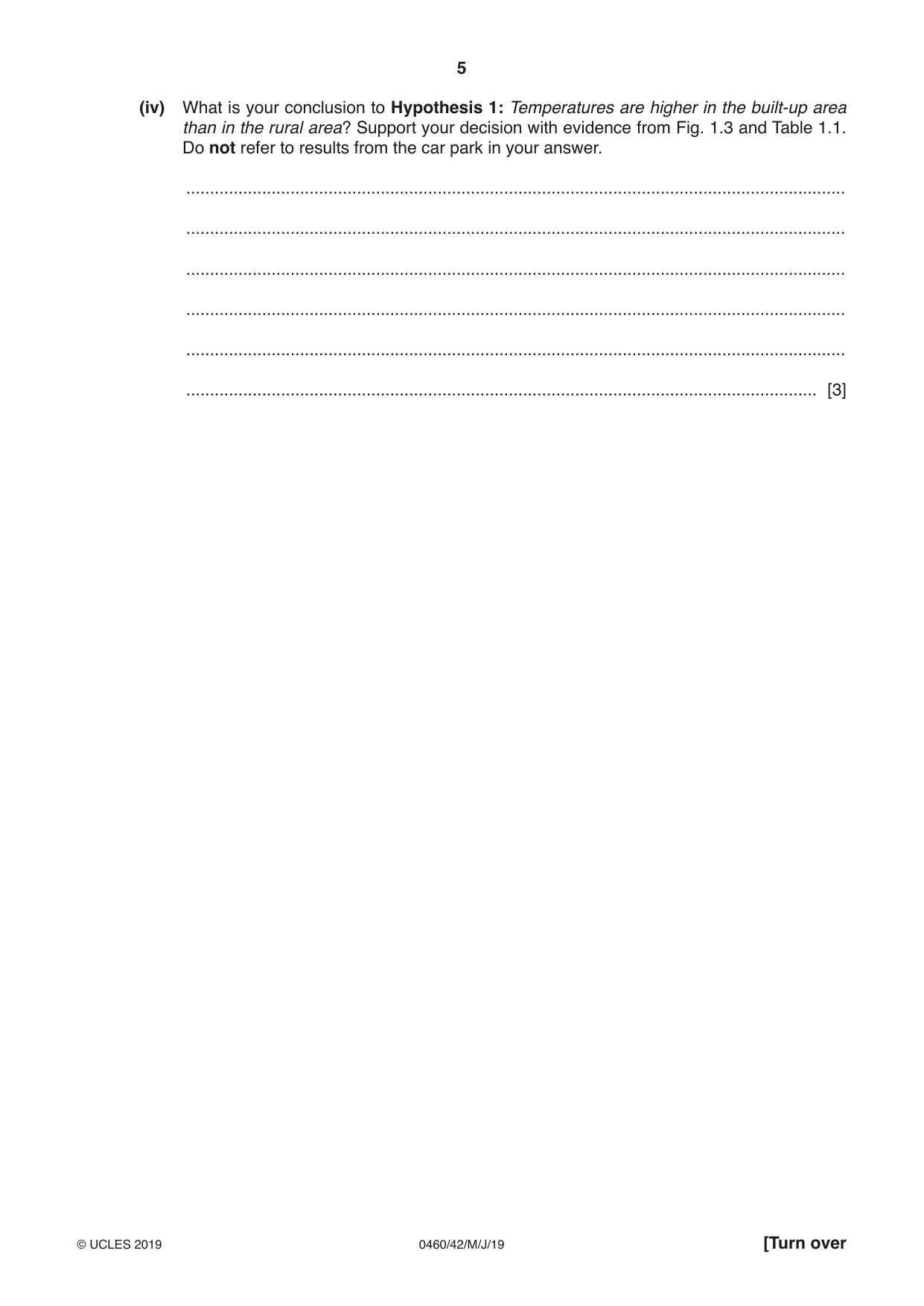 Cambridge IGCSE Geography 0460 2019 May/June Paper 4 · Variant 2 question paper, page 5 of 16