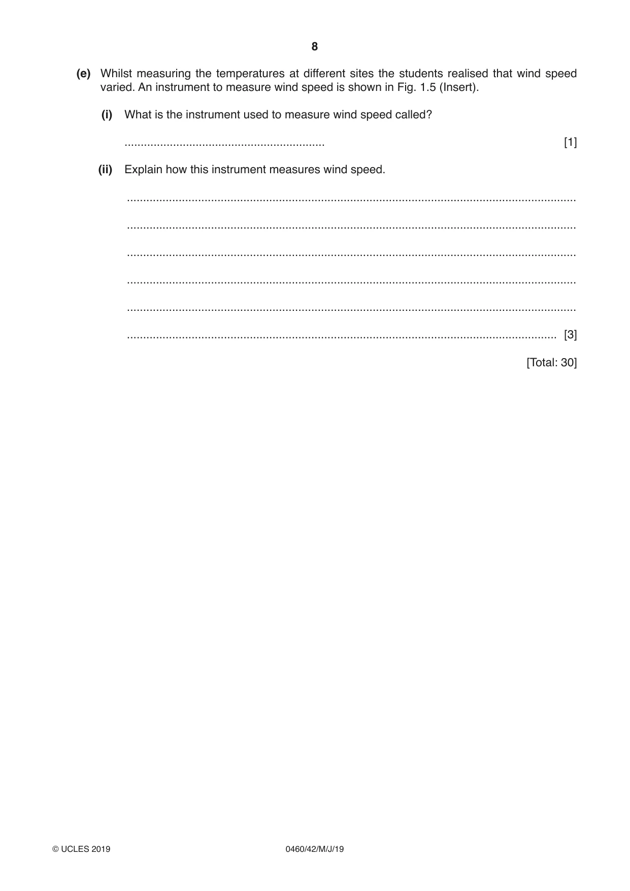Cambridge IGCSE Geography 0460 2019 May/June Paper 4 · Variant 2 question paper, page 8 of 16
