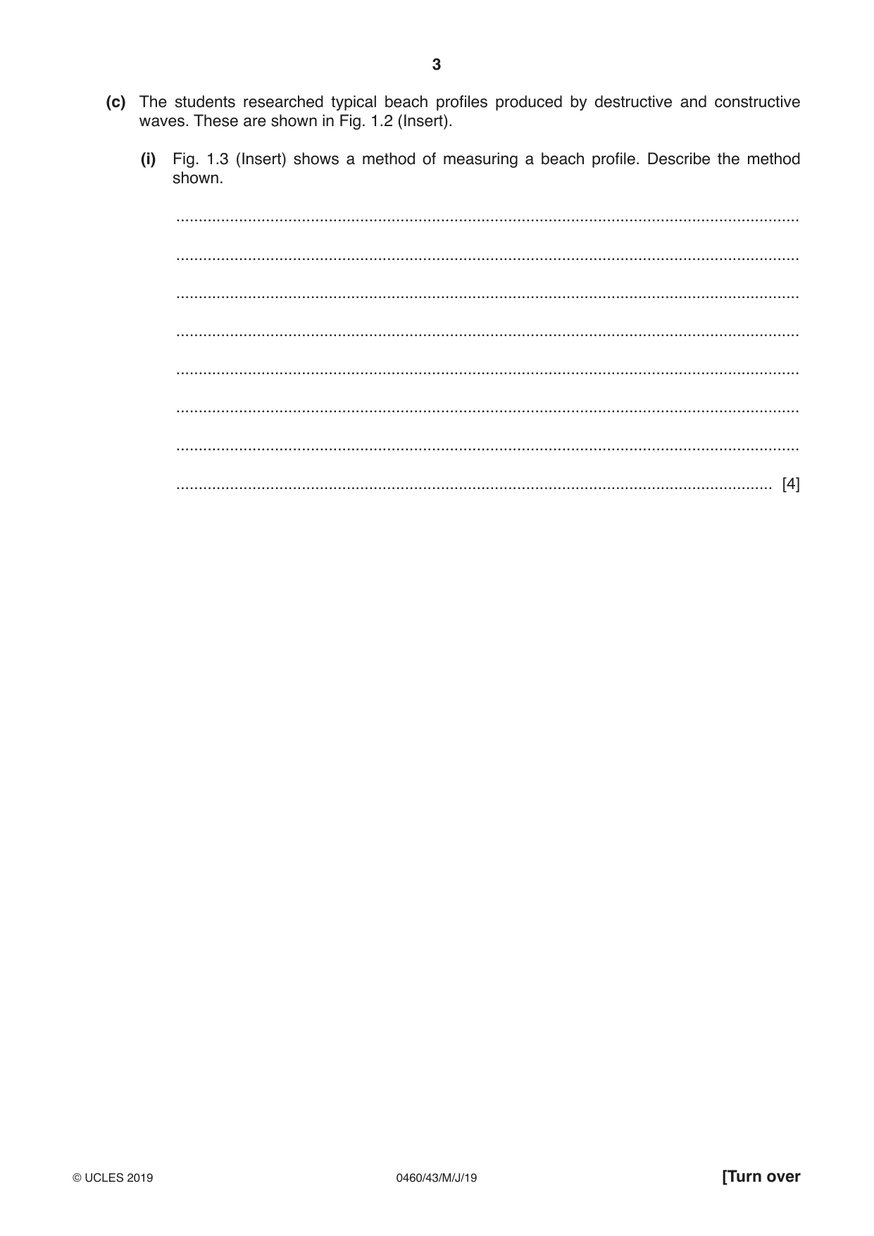 Cambridge IGCSE Geography 0460 2019 May/June Paper 4 · Variant 3 question paper, page 3 of 16