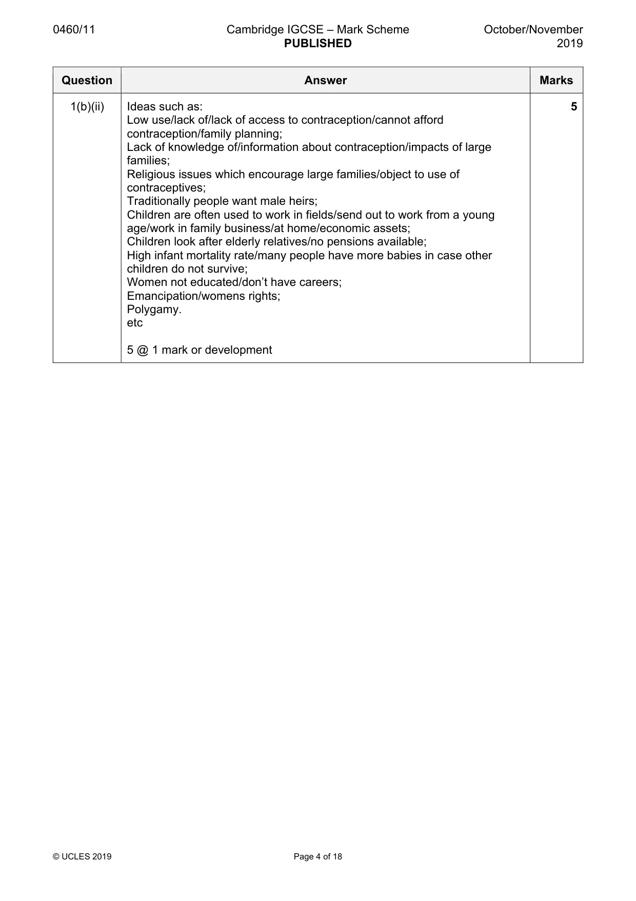 Mark scheme, page 4 of 18