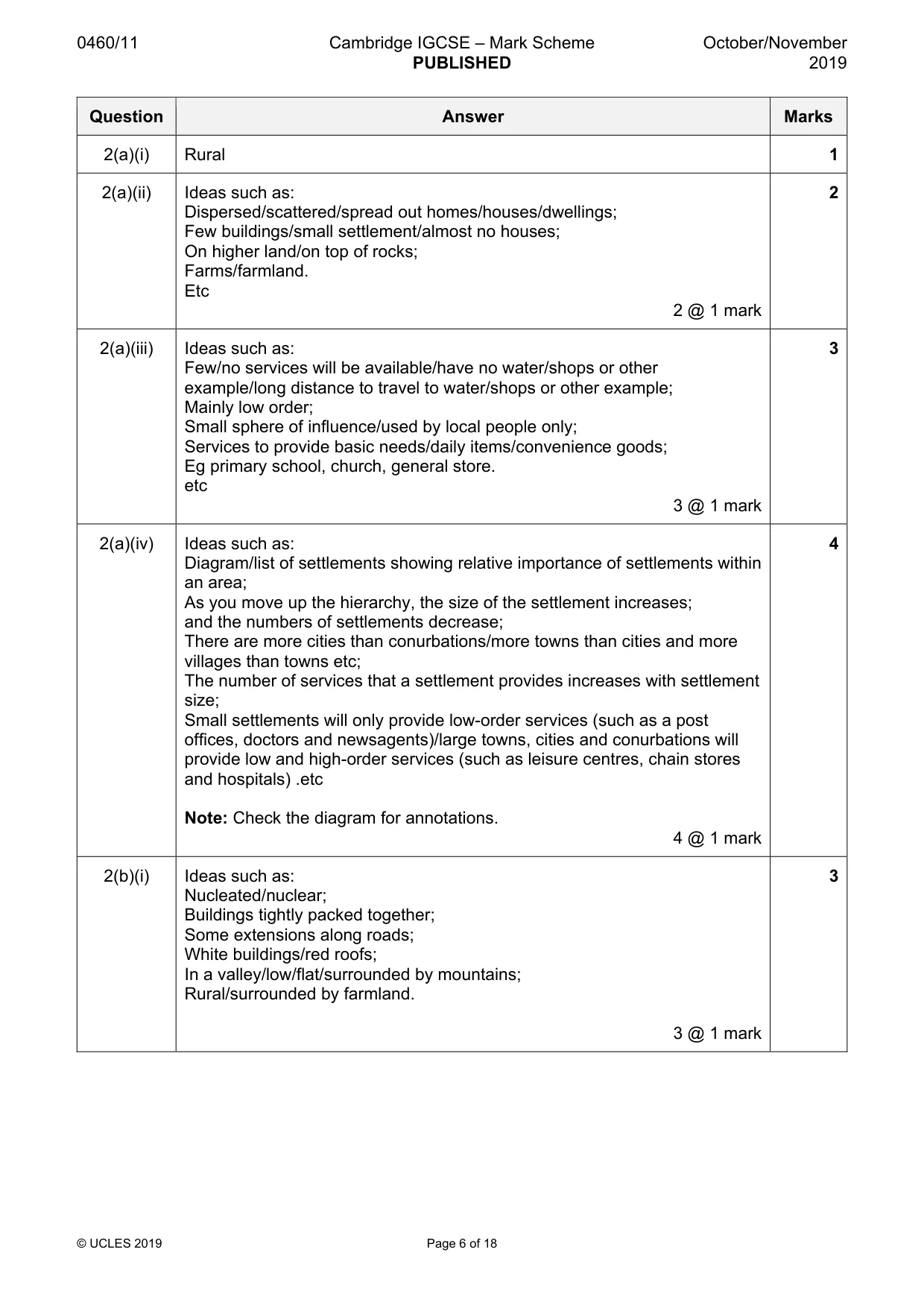 Mark scheme, page 6 of 18