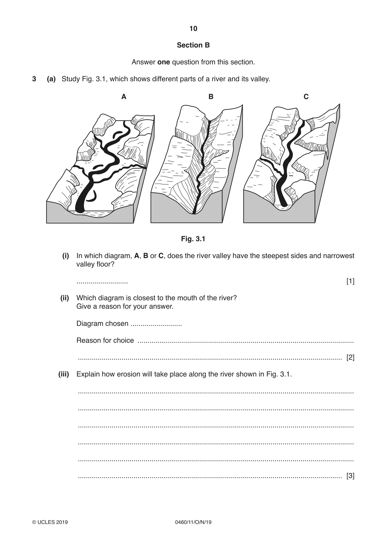 Cambridge IGCSE Geography 0460 2019 Oct/Nov Paper 1 · Variant 1 question paper, page 10 of 28
