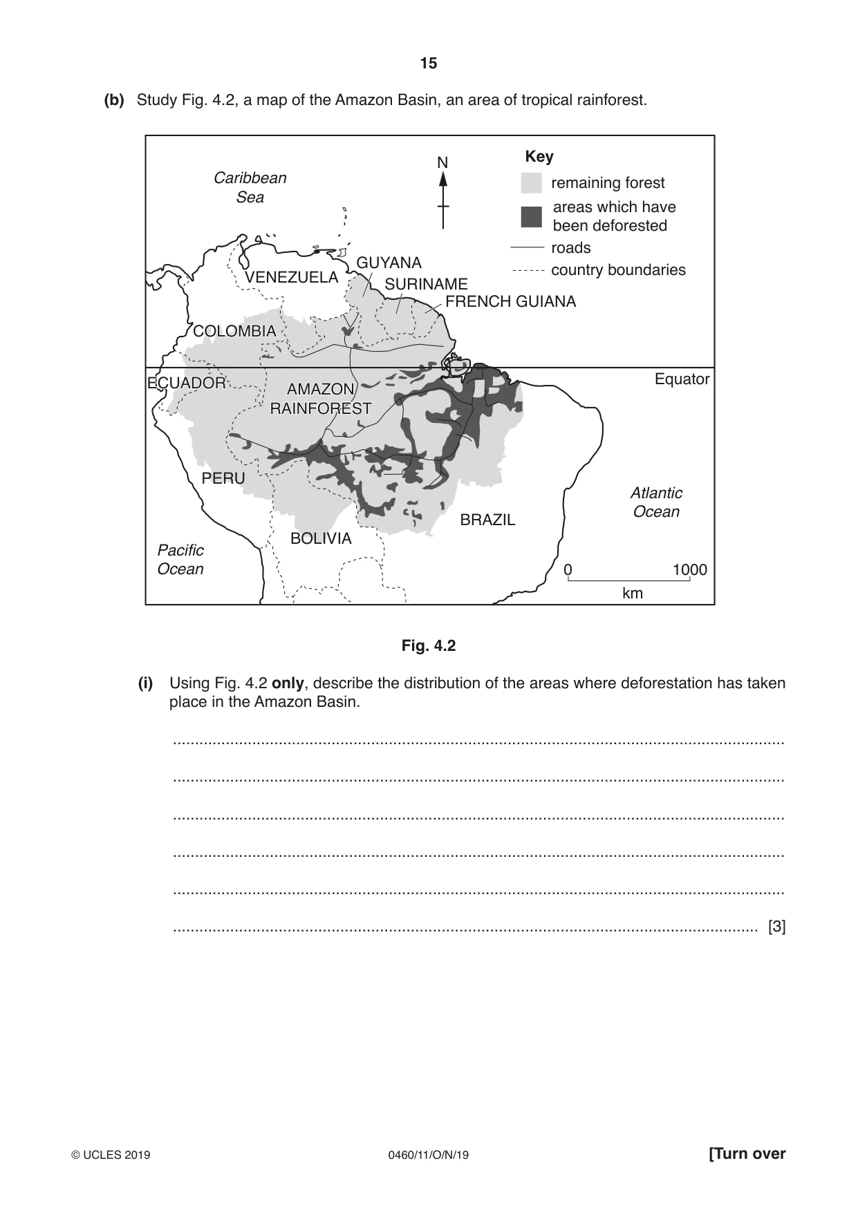 Cambridge IGCSE Geography 0460 2019 Oct/Nov Paper 1 · Variant 1 question paper, page 15 of 28