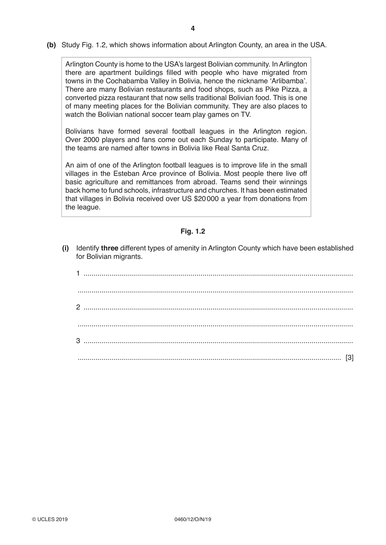 Cambridge IGCSE Geography 0460 2019 Oct/Nov Paper 1 · Variant 2 question paper, page 4 of 32