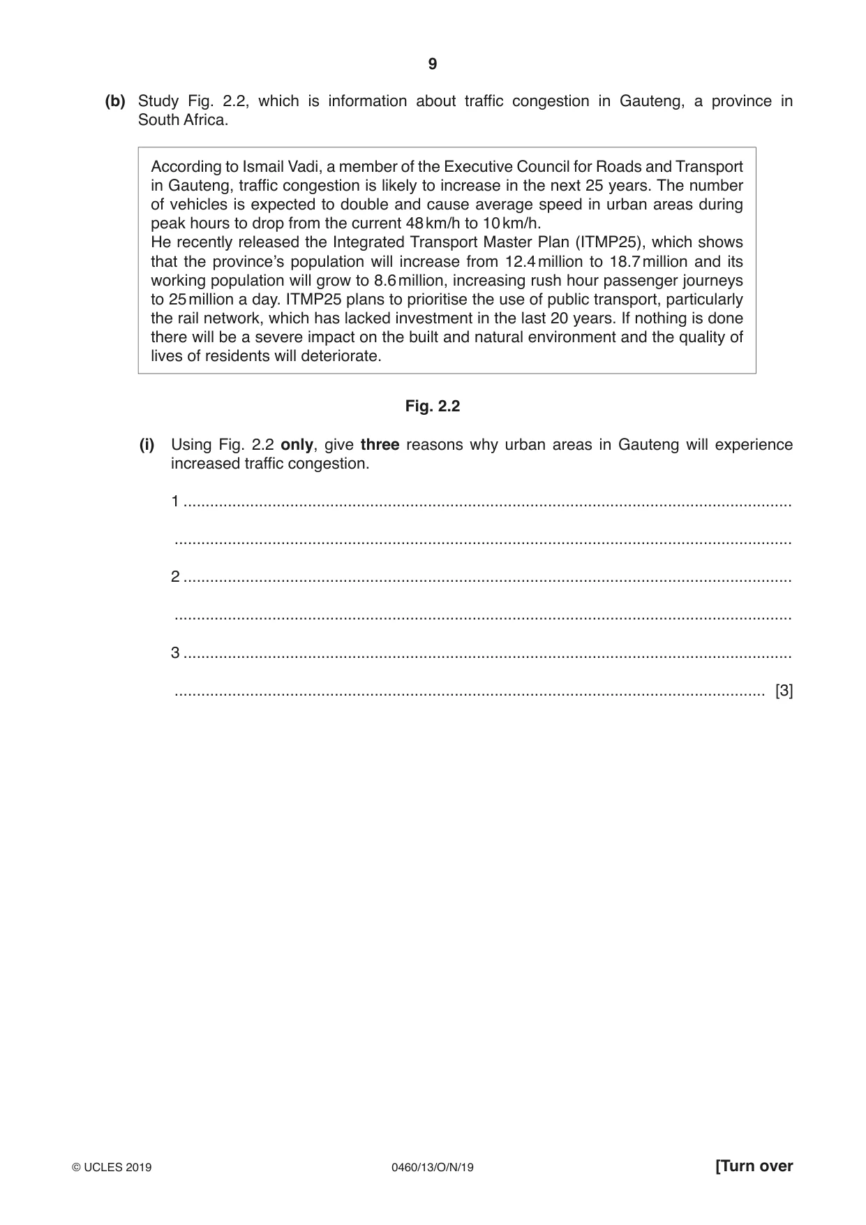 Cambridge IGCSE Geography 0460 2019 Oct/Nov Paper 1 · Variant 3 question paper, page 9 of 32