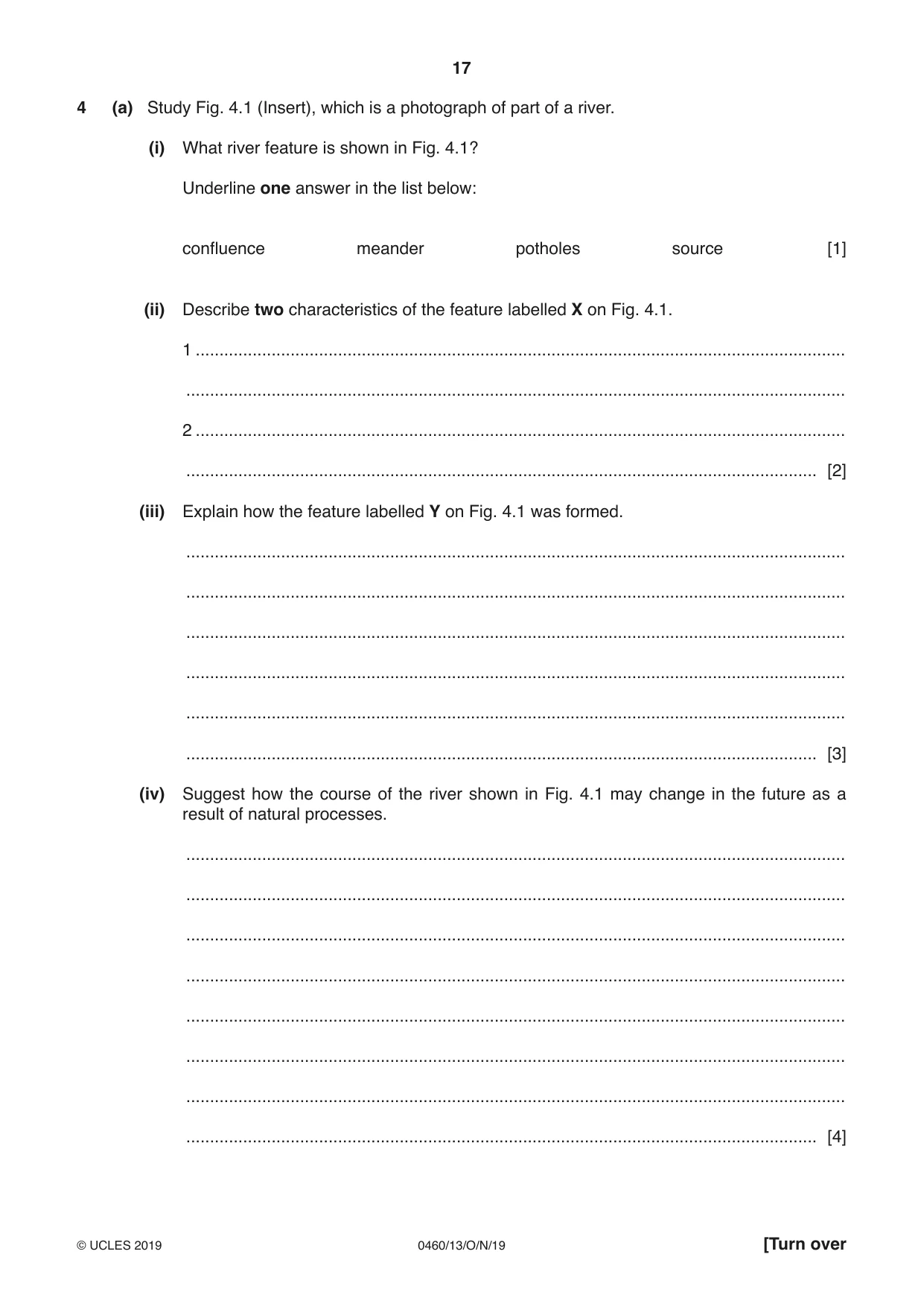 Cambridge IGCSE Geography 0460 2019 Oct/Nov Paper 1 · Variant 3 question paper, page 17 of 32