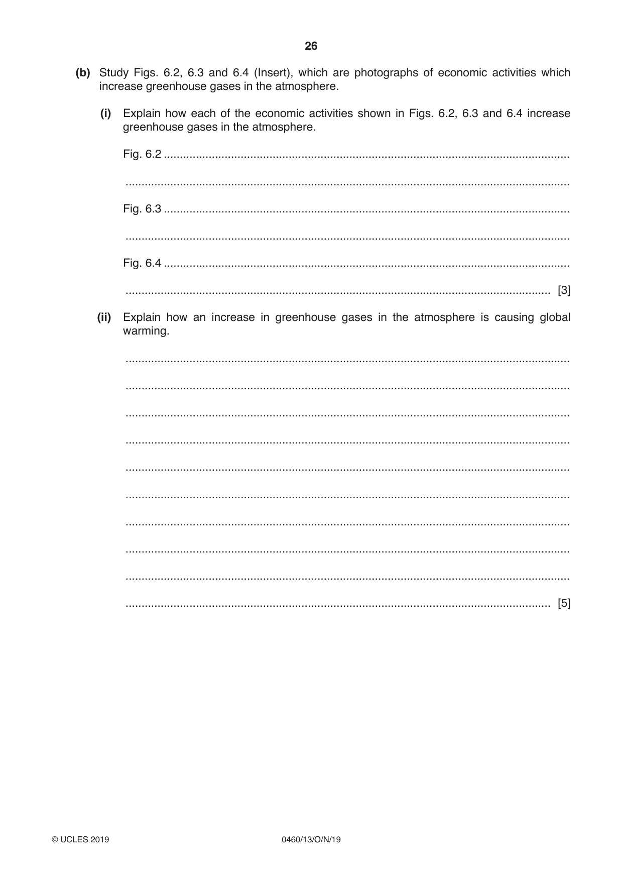 Cambridge IGCSE Geography 0460 2019 Oct/Nov Paper 1 · Variant 3 question paper, page 26 of 32