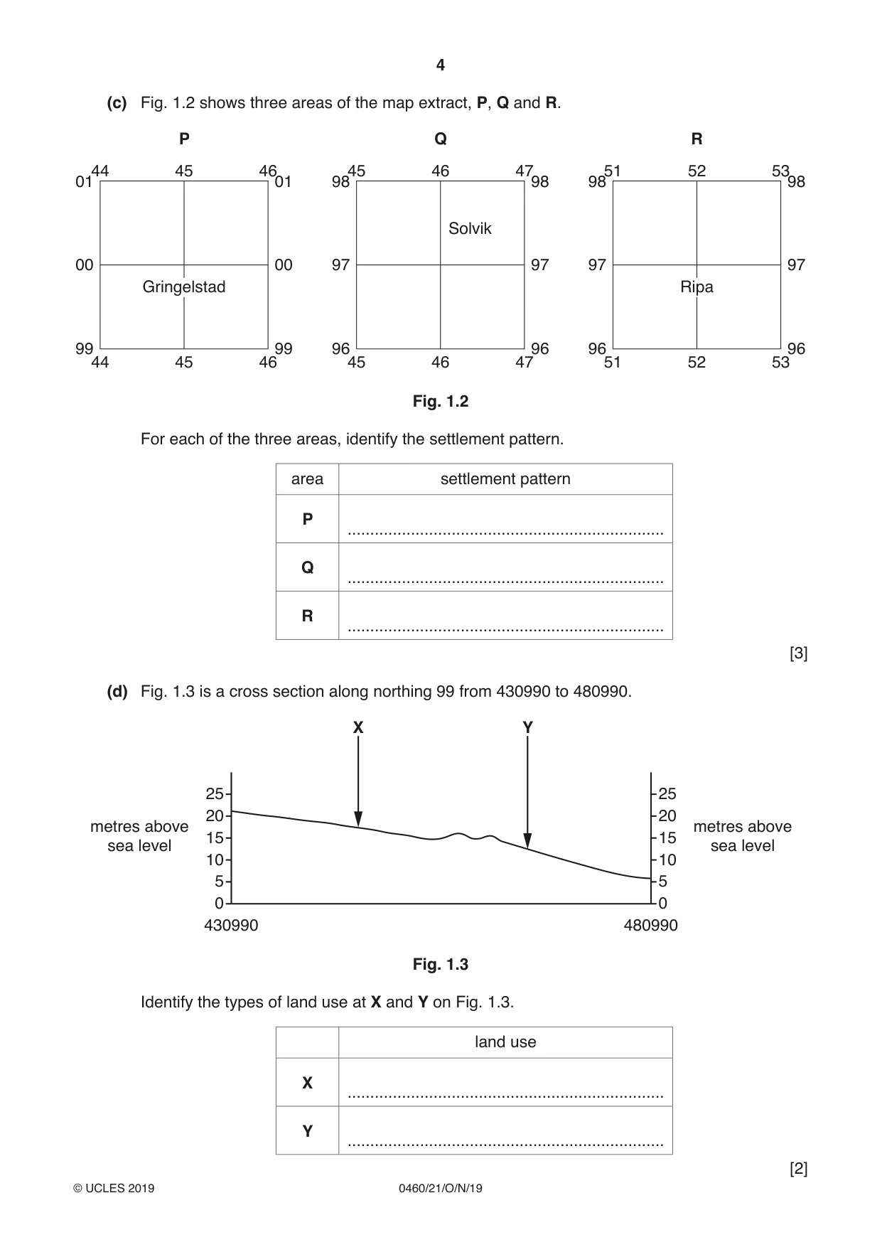 Cambridge IGCSE Geography 0460 2019 Oct/Nov Paper 2 · Variant 1 question paper, page 4 of 20