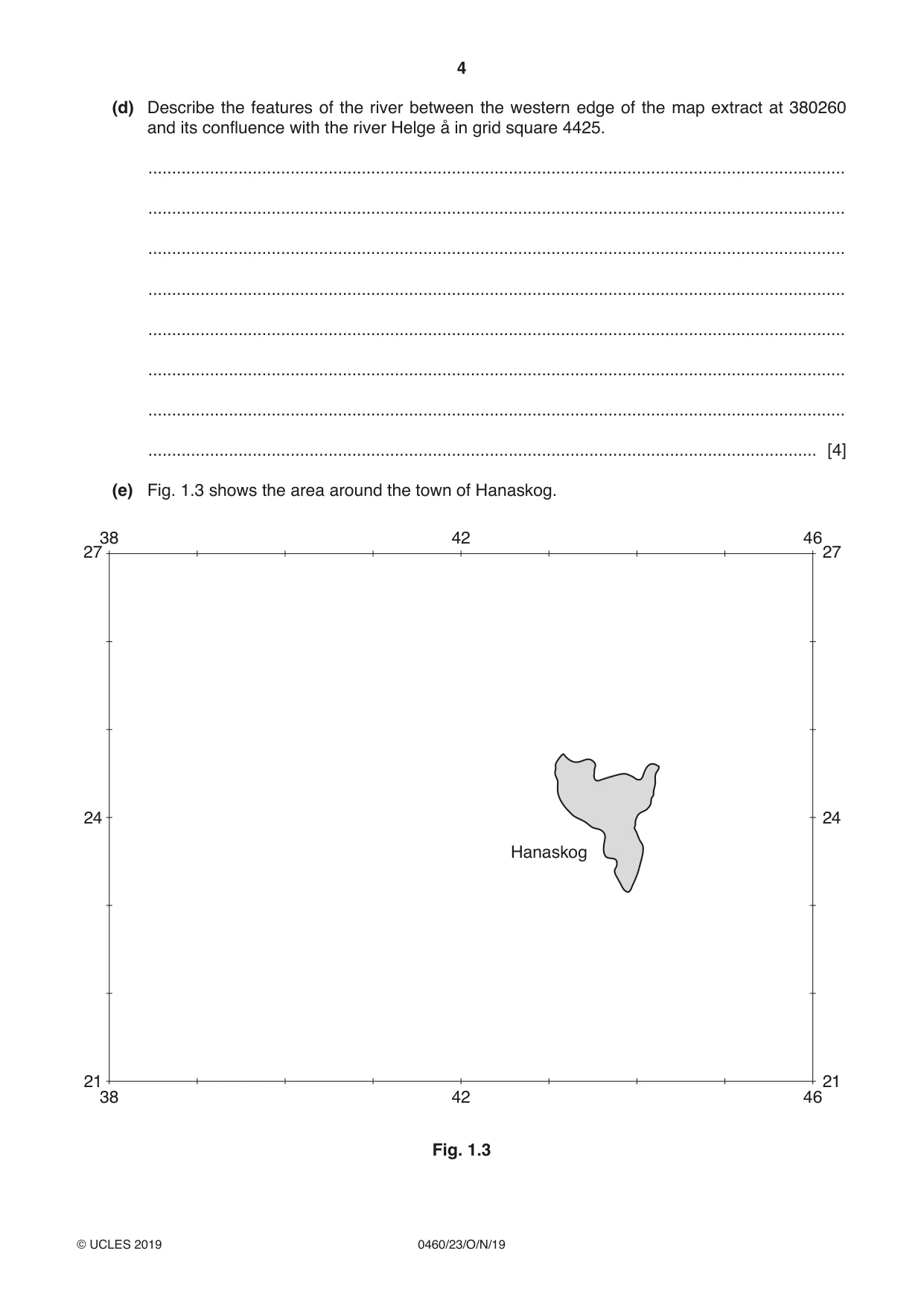 Cambridge IGCSE Geography 0460 2019 Oct/Nov Paper 2 · Variant 3 question paper, page 4 of 20