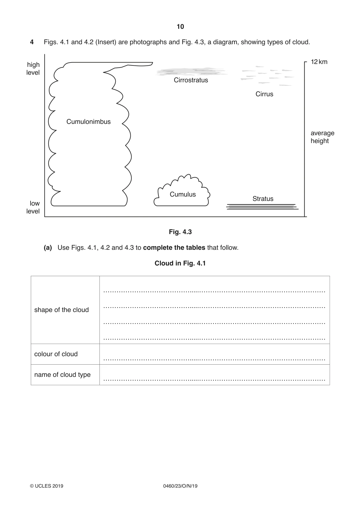 Cambridge IGCSE Geography 0460 2019 Oct/Nov Paper 2 · Variant 3 question paper, page 10 of 20