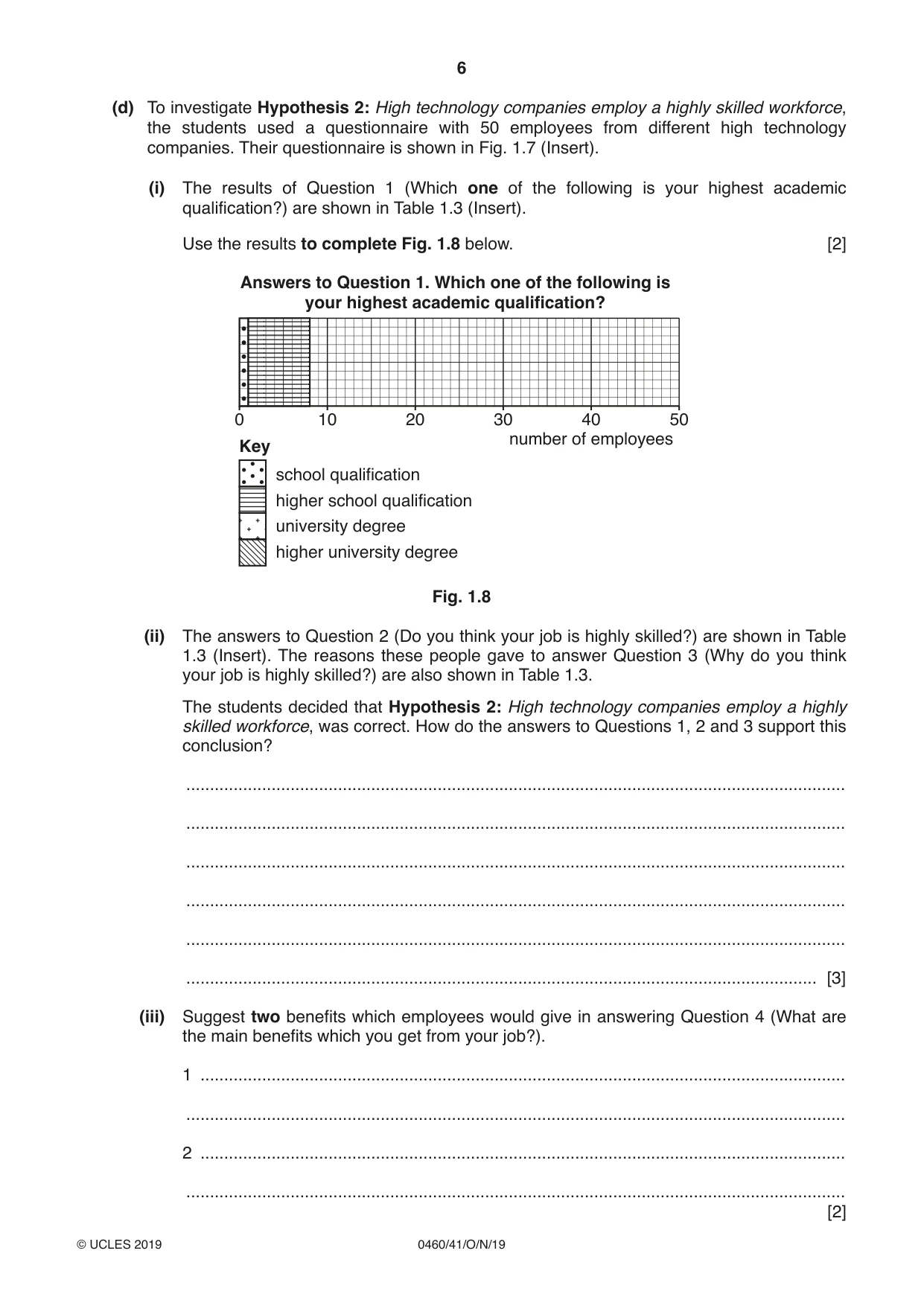 Cambridge IGCSE Geography 0460 2019 Oct/Nov Paper 4 · Variant 1 question paper, page 6 of 16