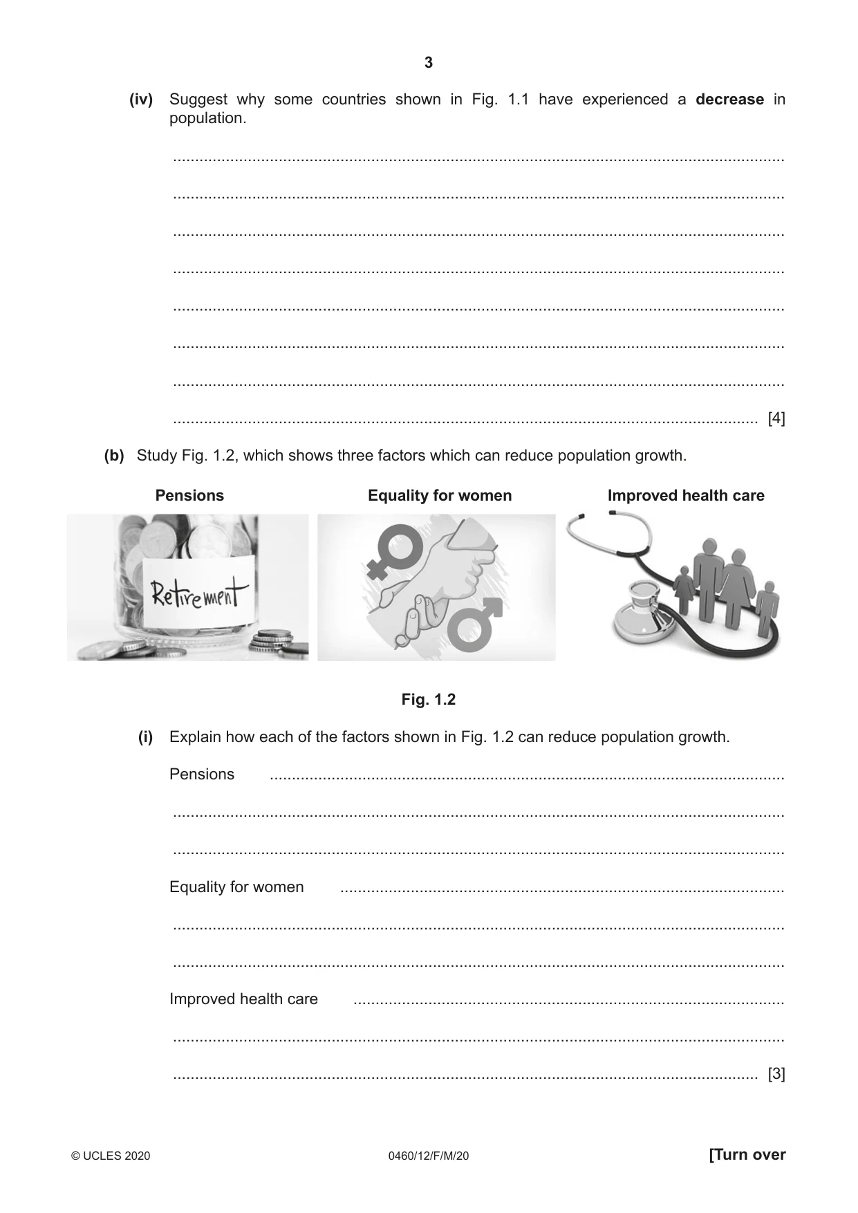 Cambridge IGCSE Geography 0460 2020 Feb/March Paper 1 · Variant 2 question paper, page 3 of 32