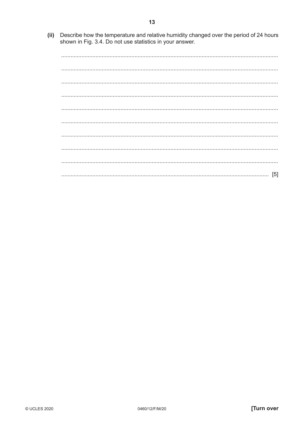 Cambridge IGCSE Geography 0460 2020 Feb/March Paper 1 · Variant 2 question paper, page 13 of 32