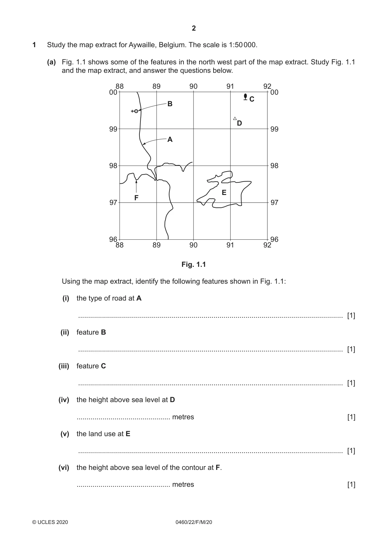 Cambridge IGCSE Geography 0460 2020 Feb/March Paper 2 · Variant 2 question paper, page 2 of 20