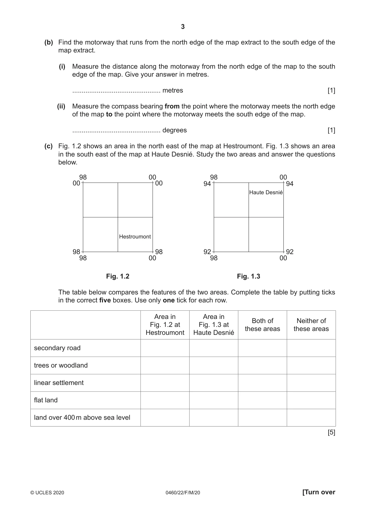 Cambridge IGCSE Geography 0460 2020 Feb/March Paper 2 · Variant 2 question paper, page 3 of 20
