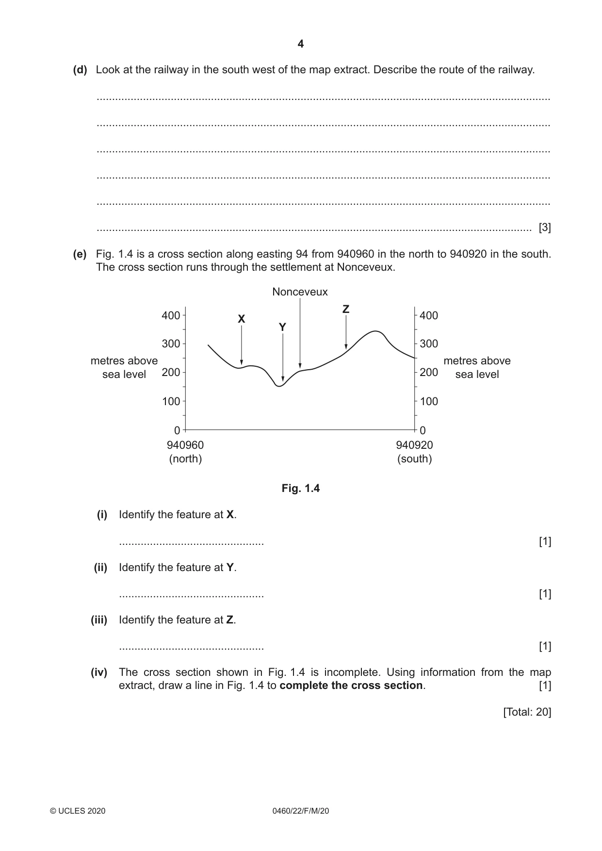 Cambridge IGCSE Geography 0460 2020 Feb/March Paper 2 · Variant 2 question paper, page 4 of 20