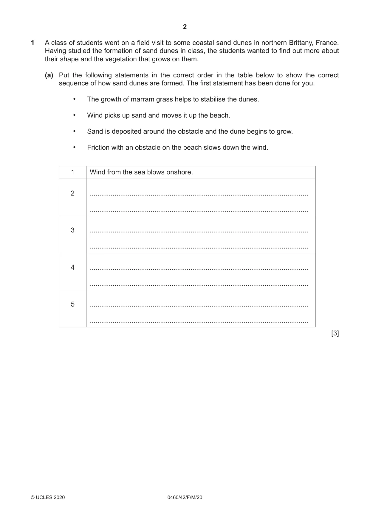 Cambridge IGCSE Geography 0460 2020 Feb/March Paper 4 · Variant 2 question paper, page 2 of 20