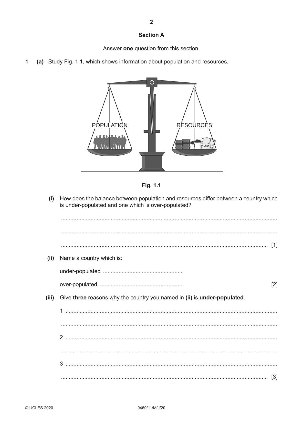 Cambridge IGCSE Geography 0460 2020 May/June Paper 1 · Variant 1 question paper, page 2 of 32