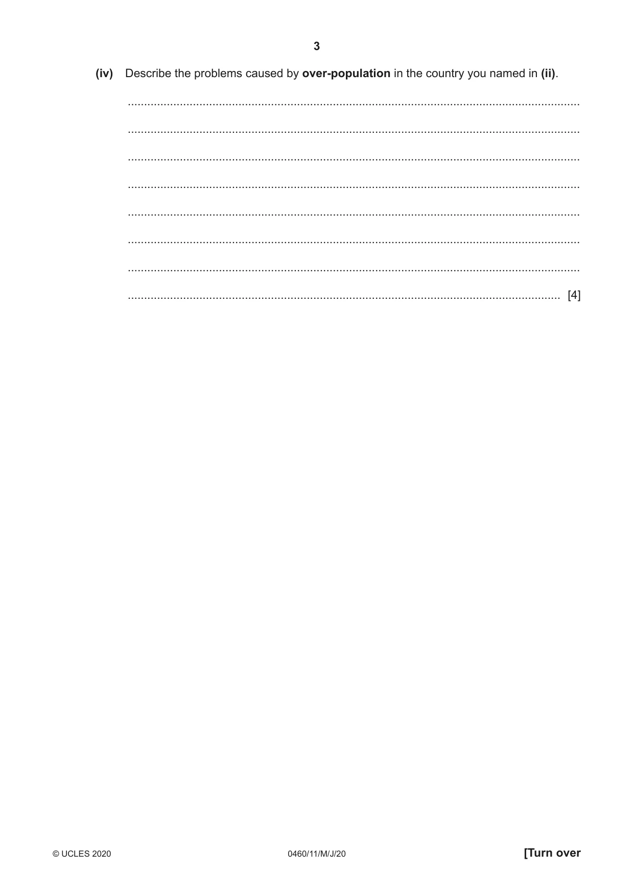 Cambridge IGCSE Geography 0460 2020 May/June Paper 1 · Variant 1 question paper, page 3 of 32