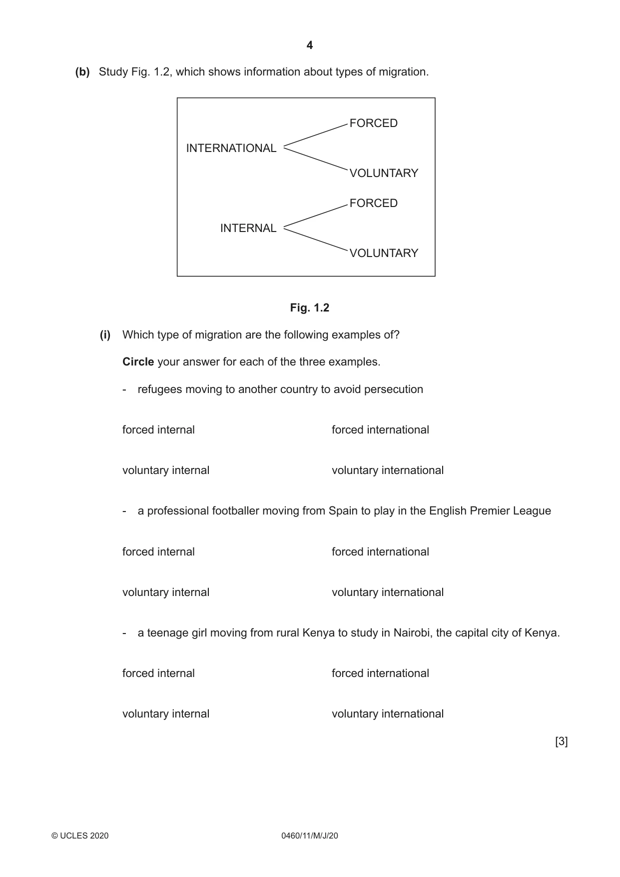 Cambridge IGCSE Geography 0460 2020 May/June Paper 1 · Variant 1 question paper, page 4 of 32