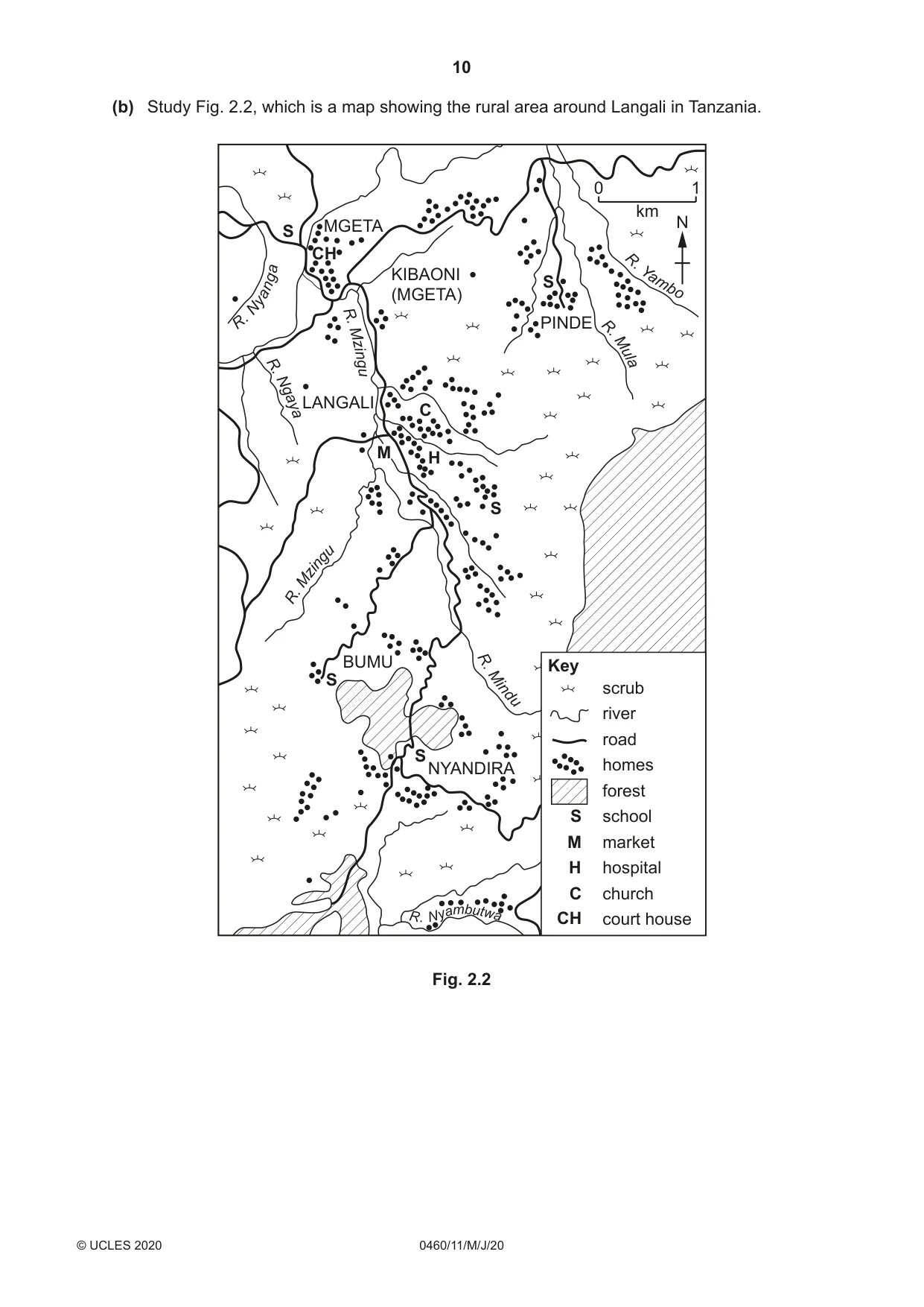 Cambridge IGCSE Geography 0460 2020 May/June Paper 1 · Variant 1 question paper, page 10 of 32
