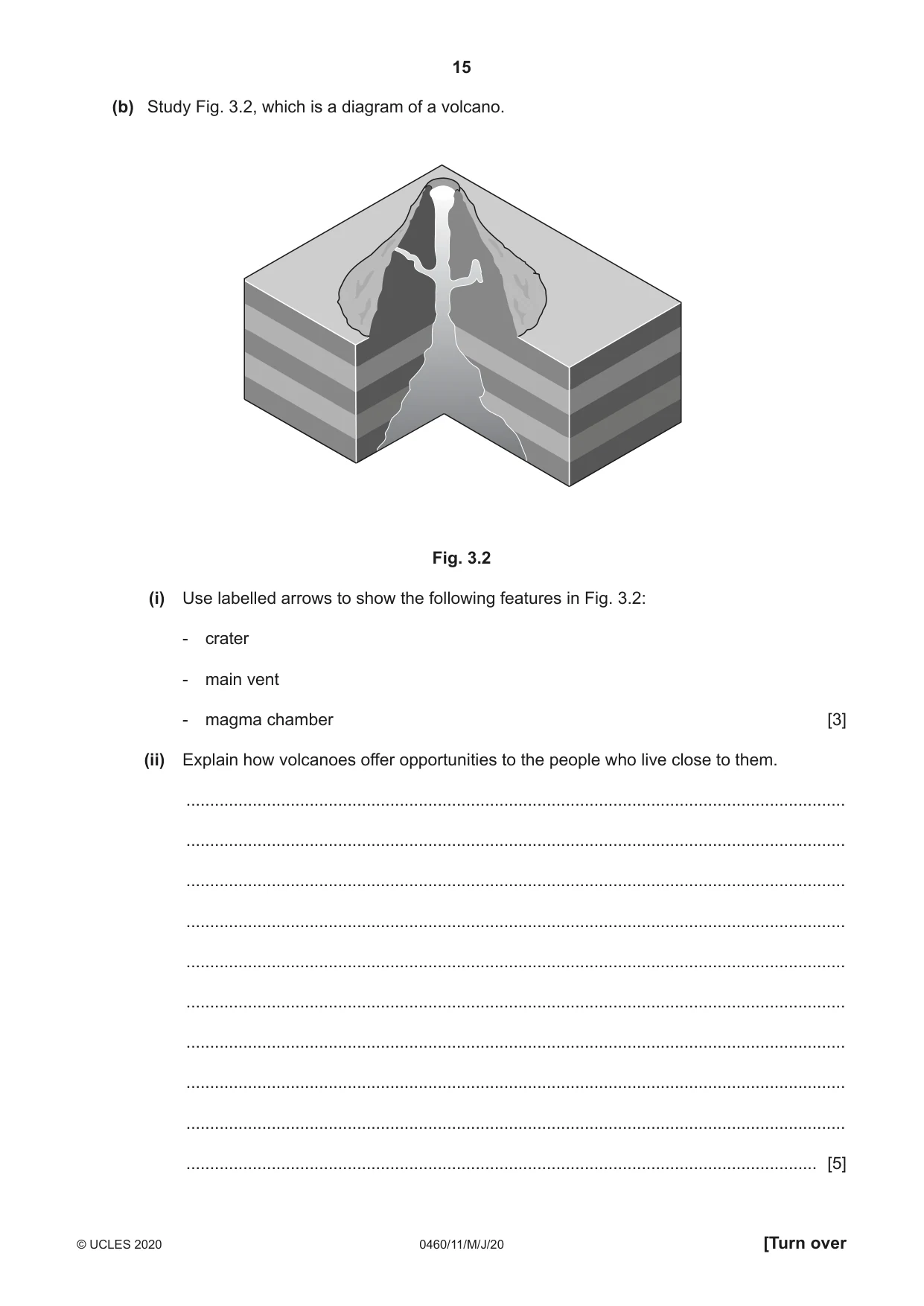 Cambridge IGCSE Geography 0460 2020 May/June Paper 1 · Variant 1 question paper, page 15 of 32