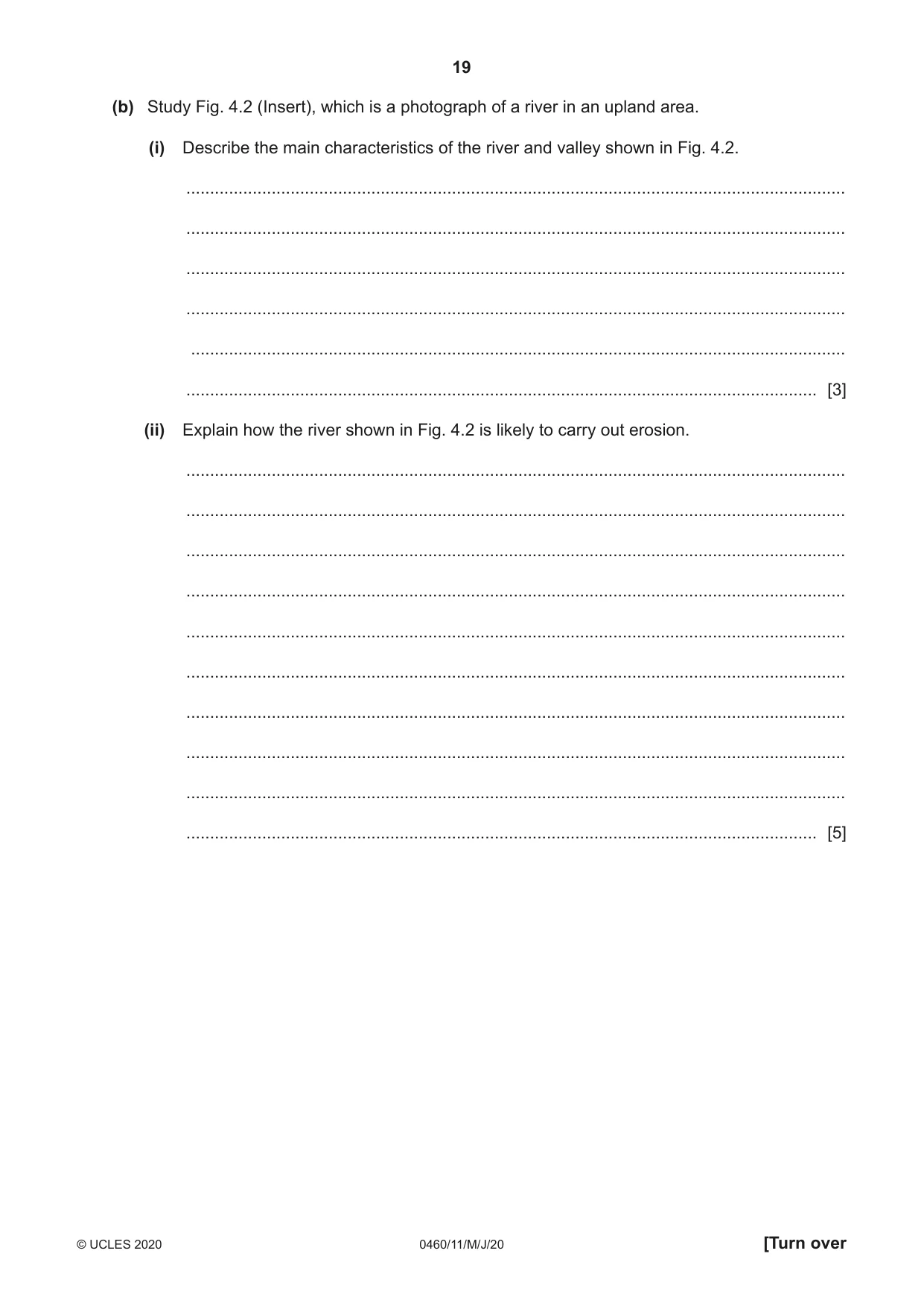 Cambridge IGCSE Geography 0460 2020 May/June Paper 1 · Variant 1 question paper, page 19 of 32