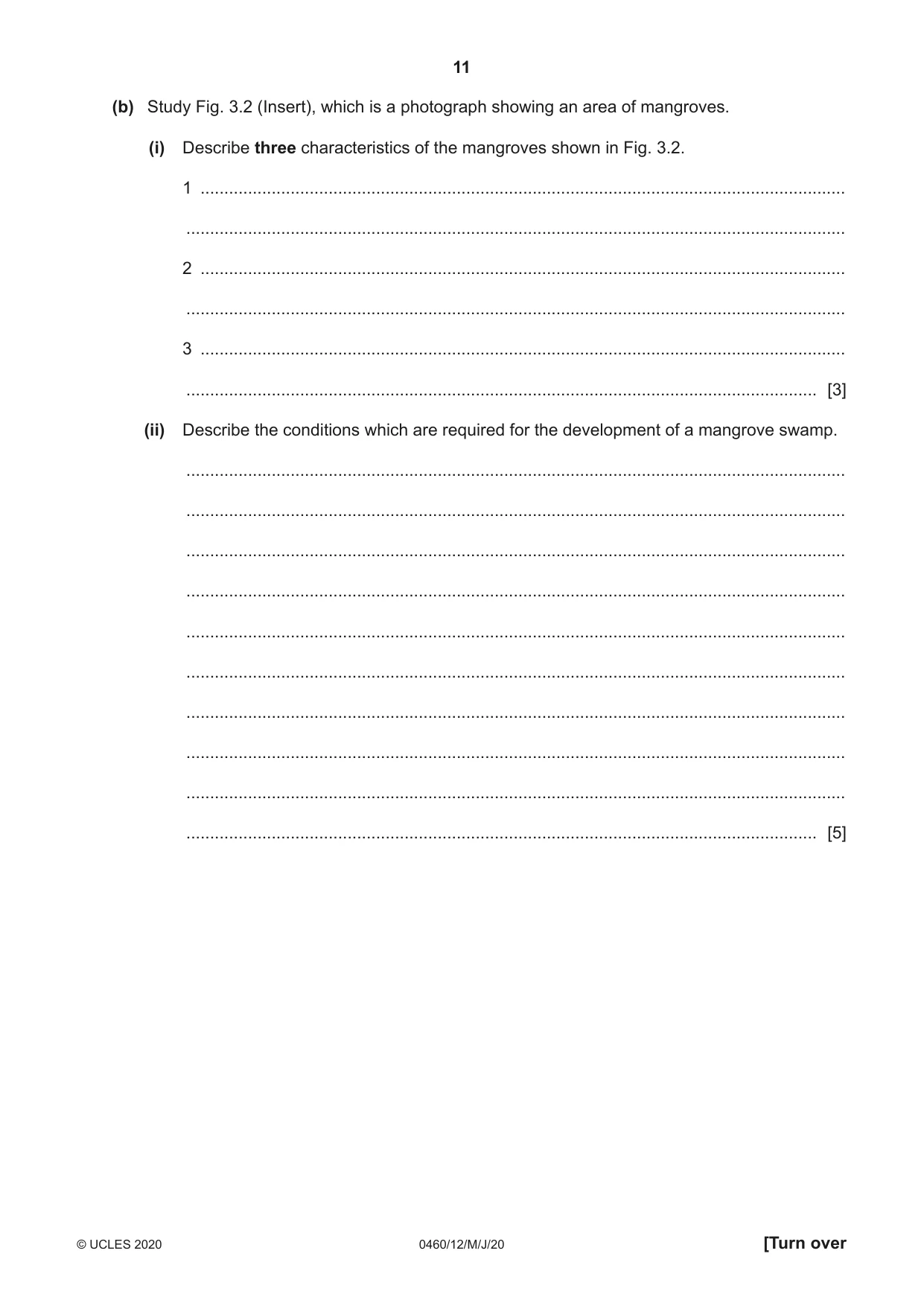 Cambridge IGCSE Geography 0460 2020 May/June Paper 1 · Variant 2 question paper, page 11 of 28