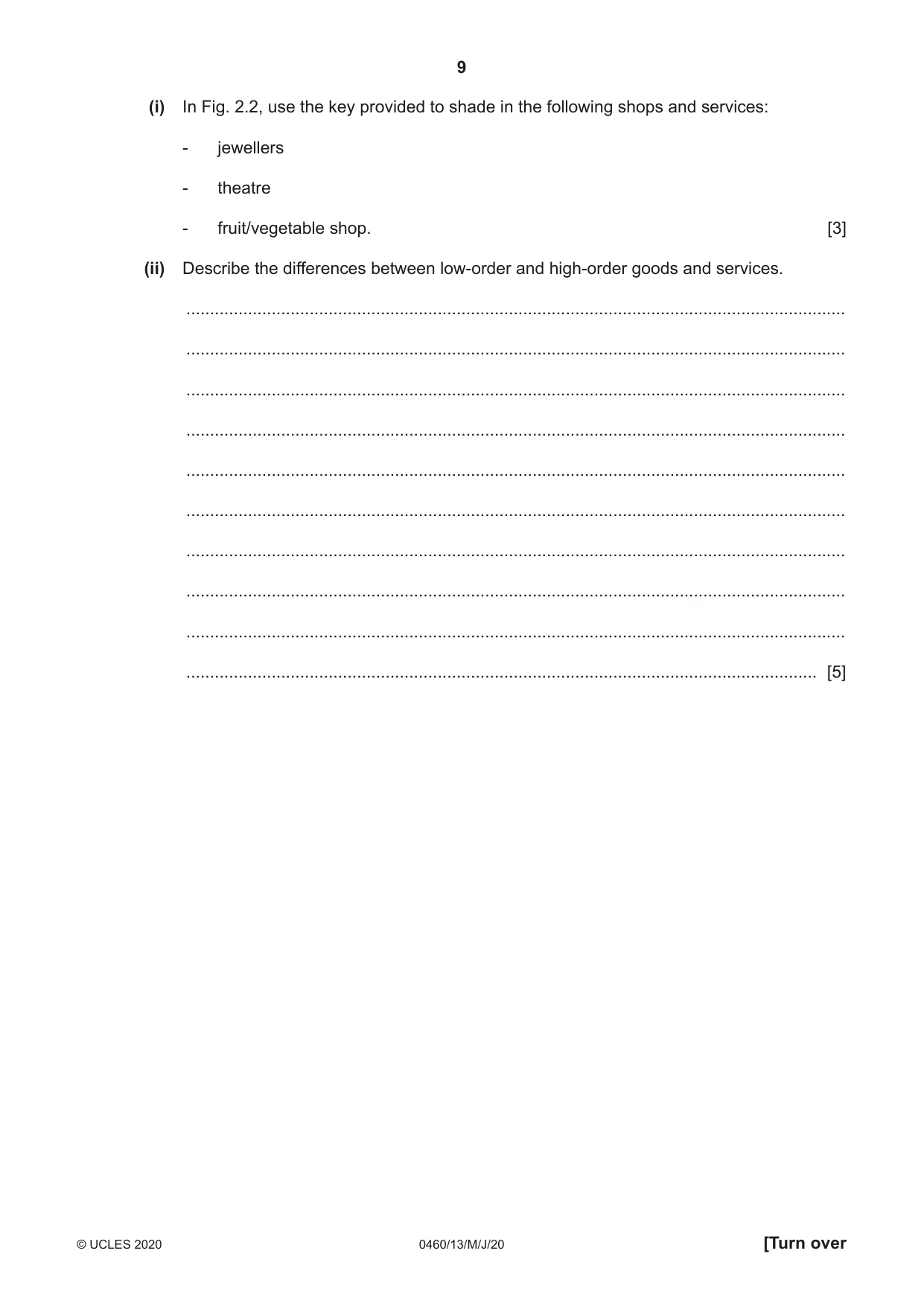 Cambridge IGCSE Geography 0460 2020 May/June Paper 1 · Variant 3 question paper, page 9 of 32