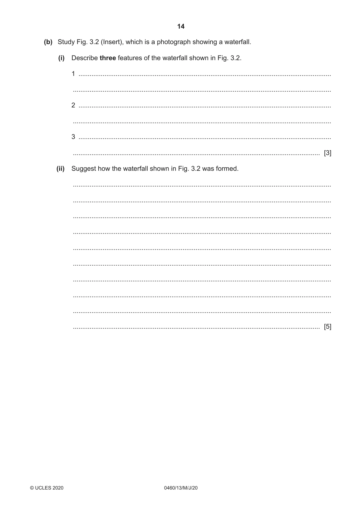 Cambridge IGCSE Geography 0460 2020 May/June Paper 1 · Variant 3 question paper, page 14 of 32