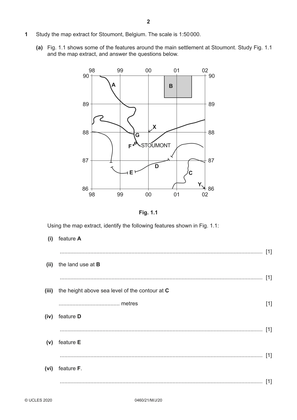 Cambridge IGCSE Geography 0460 2020 May/June Paper 2 · Variant 1 question paper, page 2 of 20