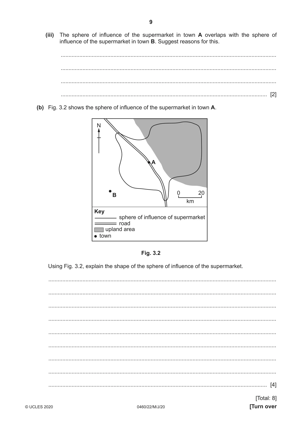 Cambridge IGCSE Geography 0460 2020 May/June Paper 2 · Variant 2 question paper, page 9 of 16