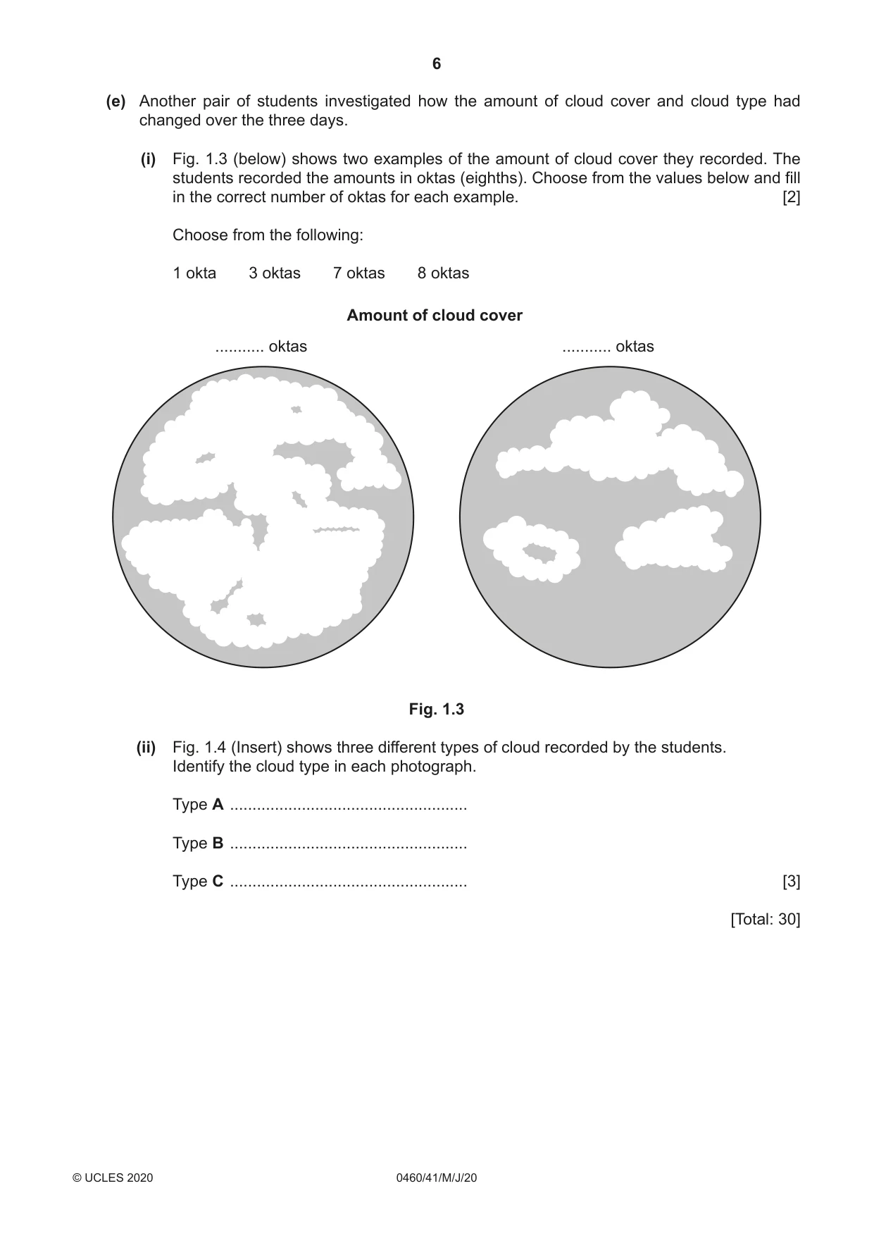 Cambridge IGCSE Geography 0460 2020 May/June Paper 4 · Variant 1 question paper, page 6 of 16