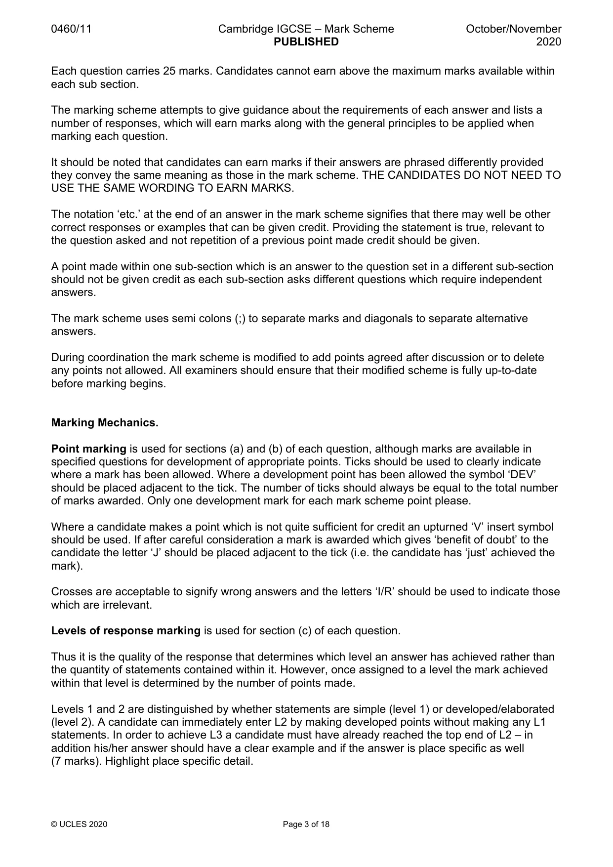 Mark scheme, page 3 of 18
