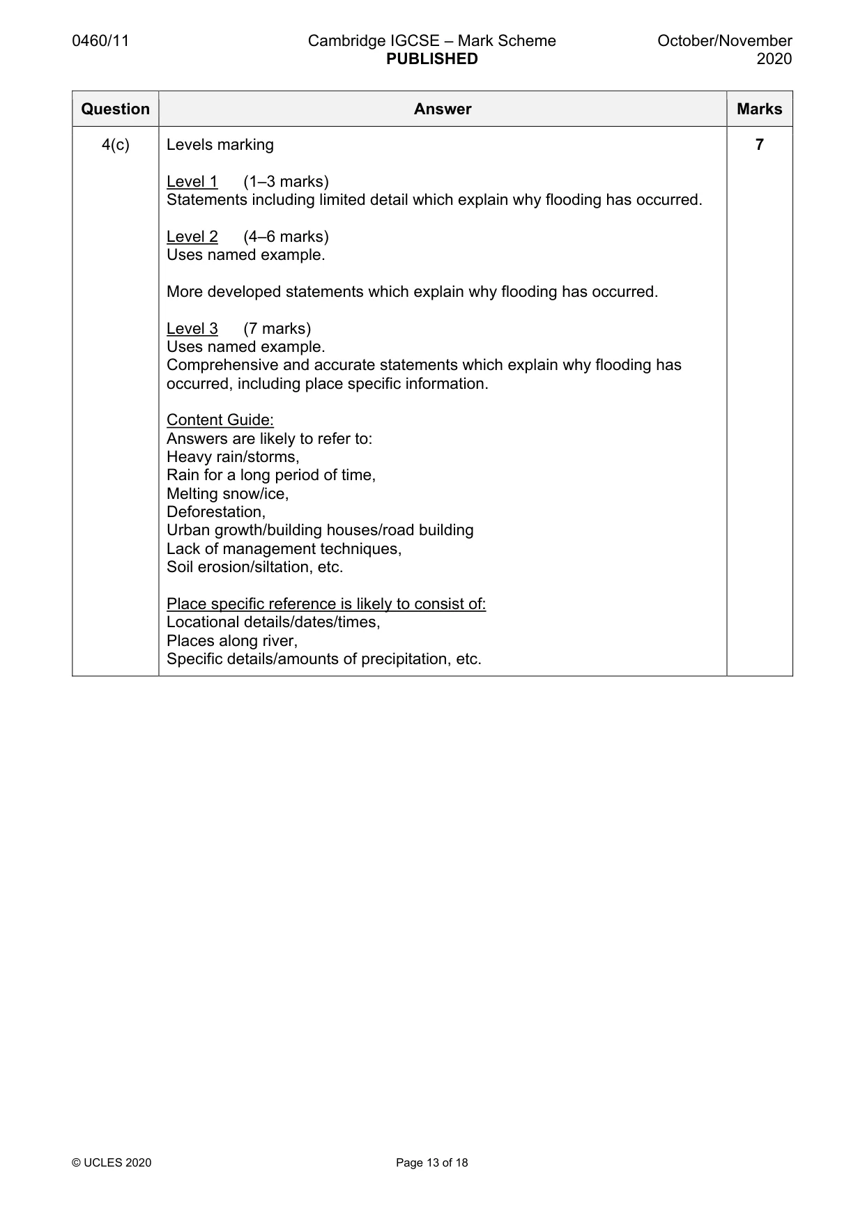 Mark scheme, page 13 of 18